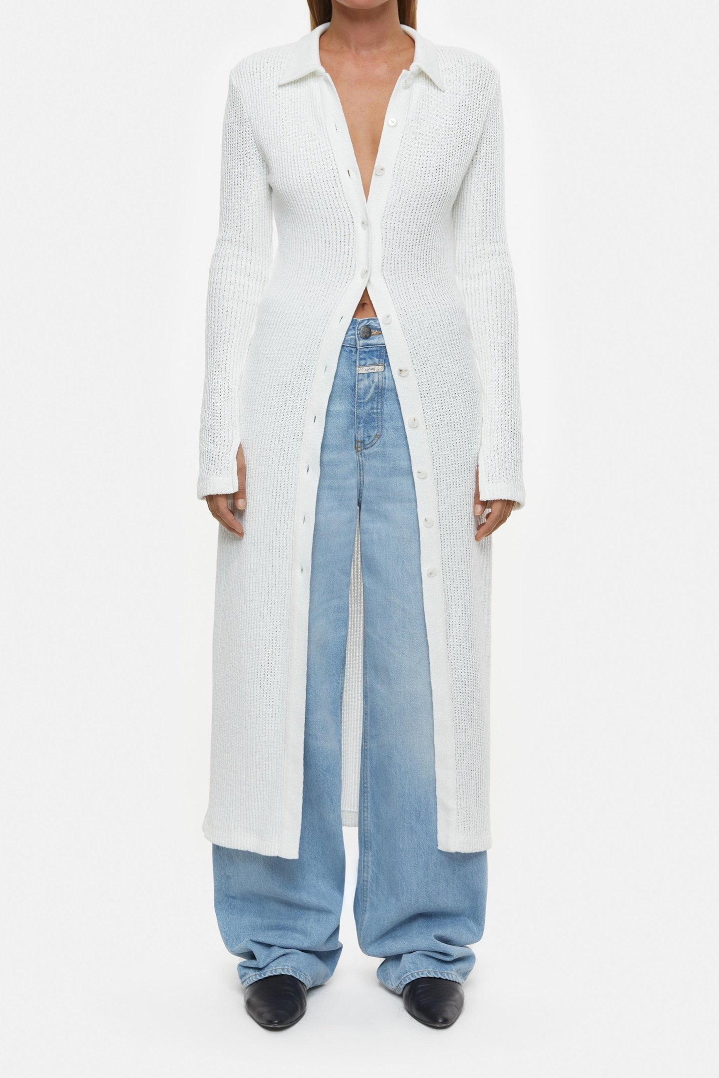 LONG SLEEVE DRESS IVORY 3