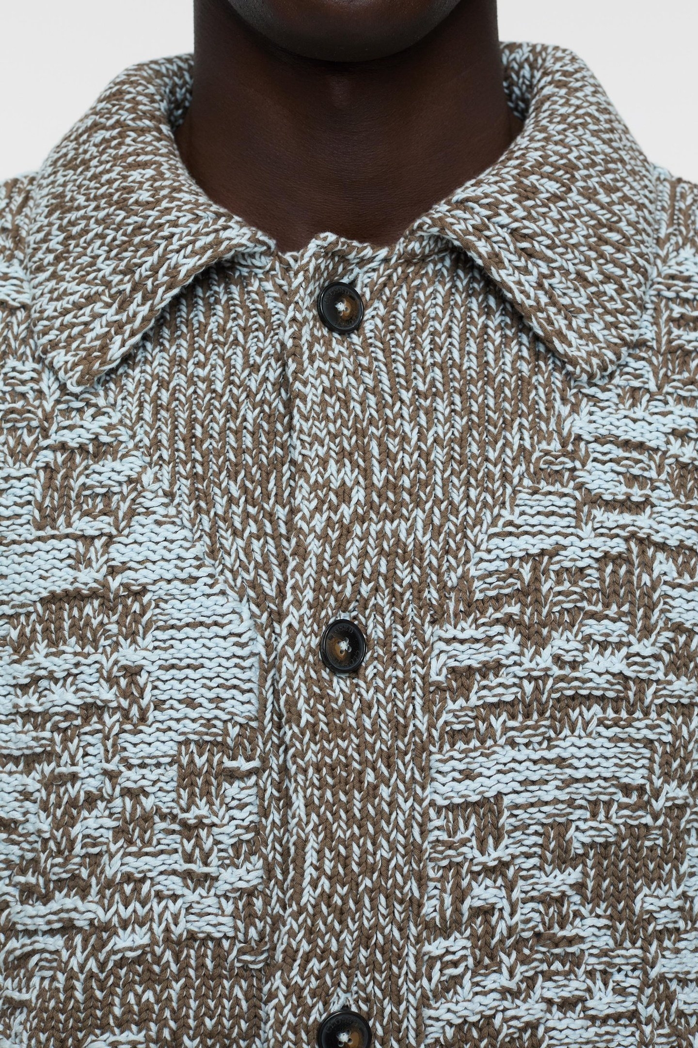 JACQUARD CARDIGAN KNITS TEAK WOOD 8