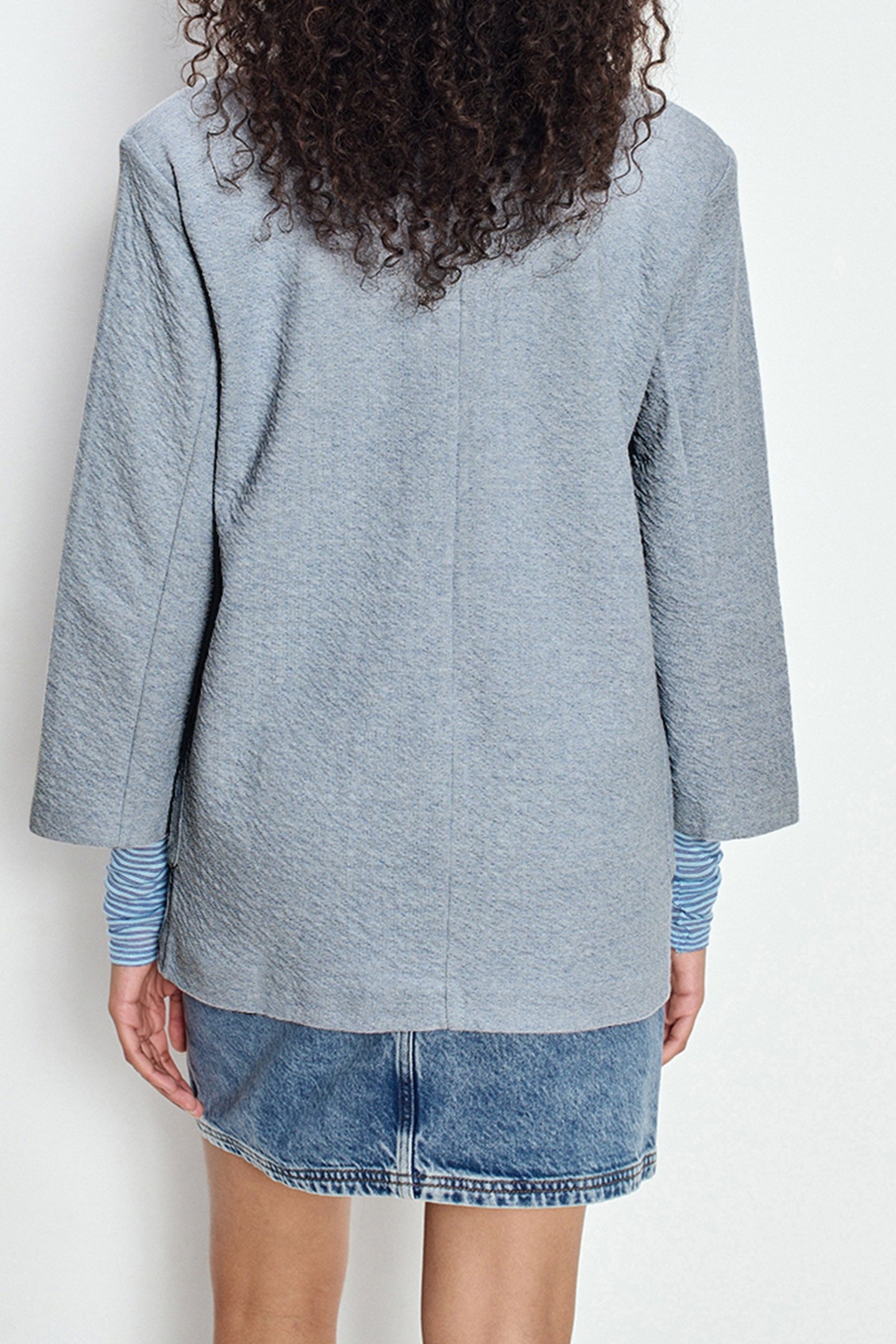 LONG-SLEEVED BLAZER WITH TAILORED COLLAR MIST 3