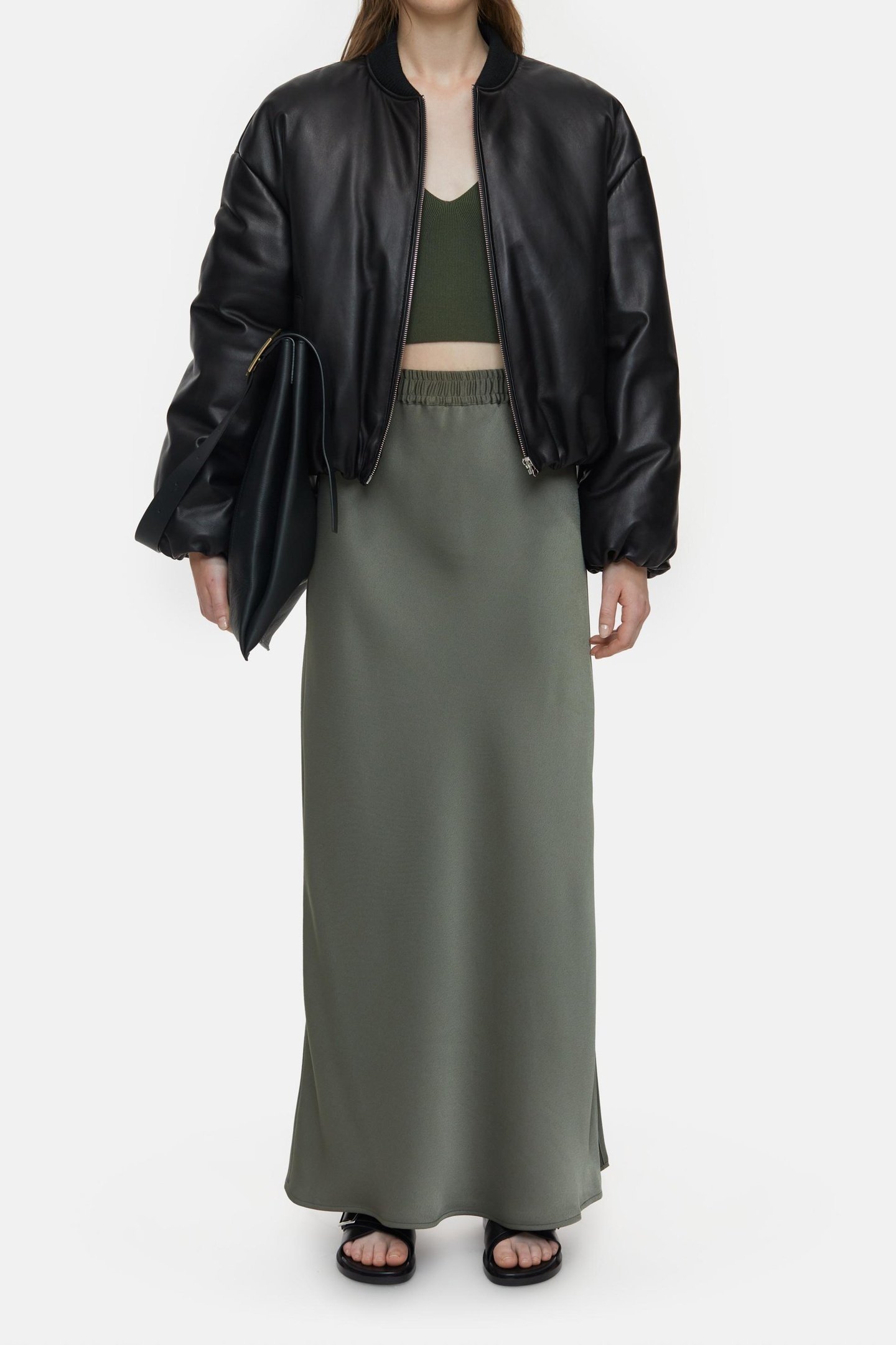 BIAS SKIRT GREEN WEED 1