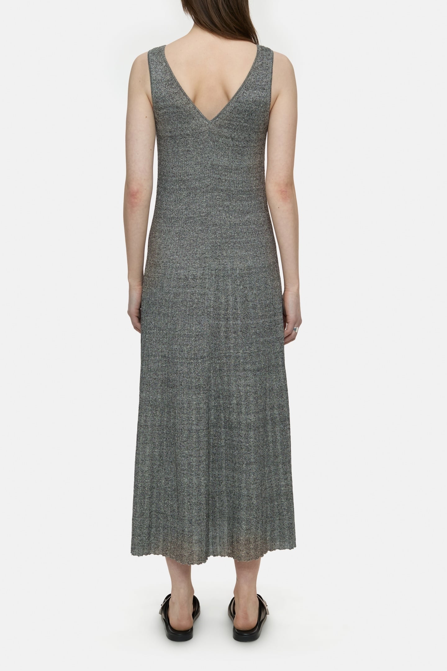 STRAP RIB DRESS BLACK 5