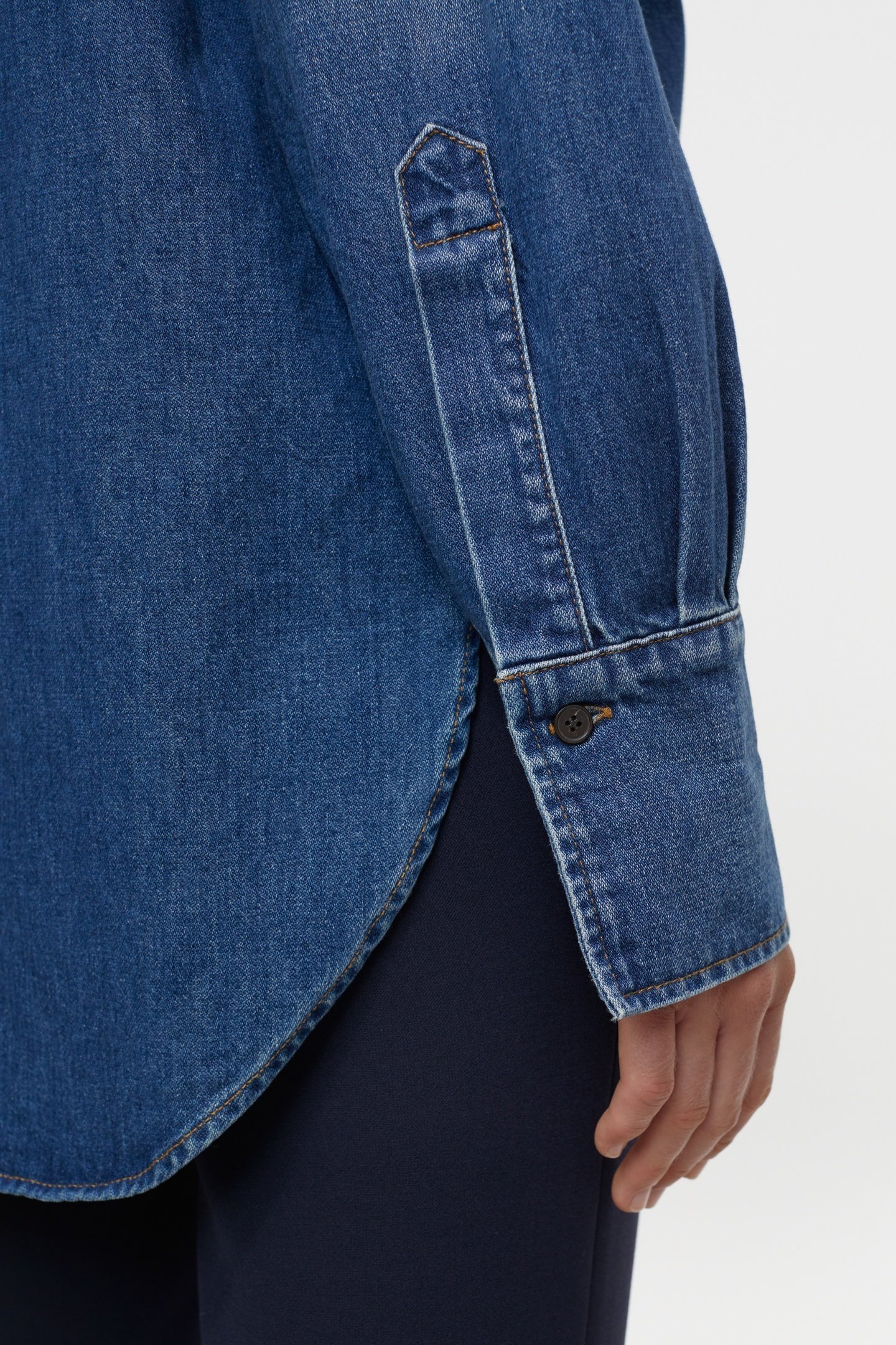 BOXY LONG SLEEVE SHIRT DARK BLUE 5