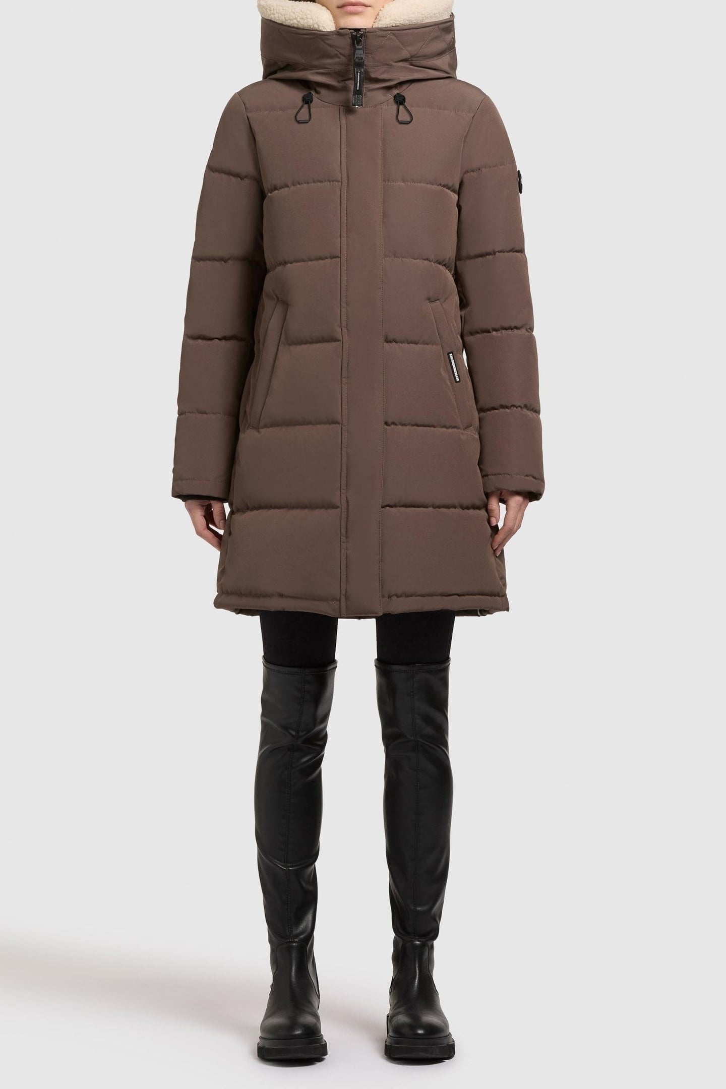 FALTD TEDDY COAT STONE TAUPE 3