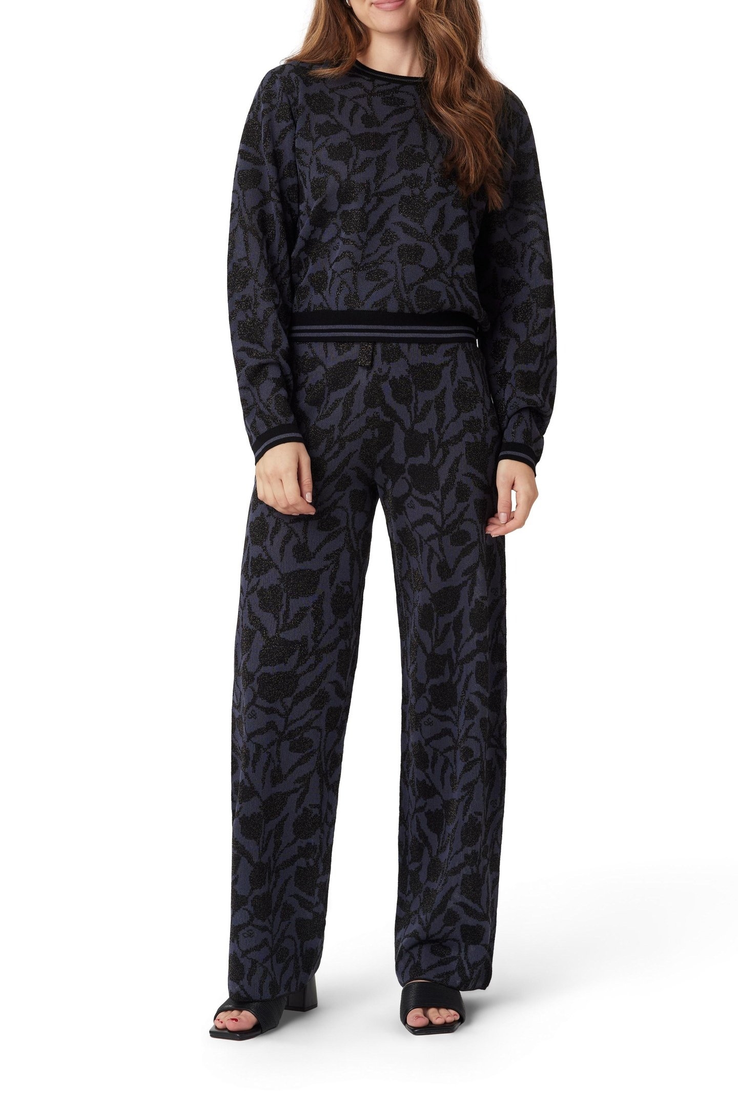 JACQUARD PULLOVER SEABORNE/ BLACK NIGHT LUREX 1