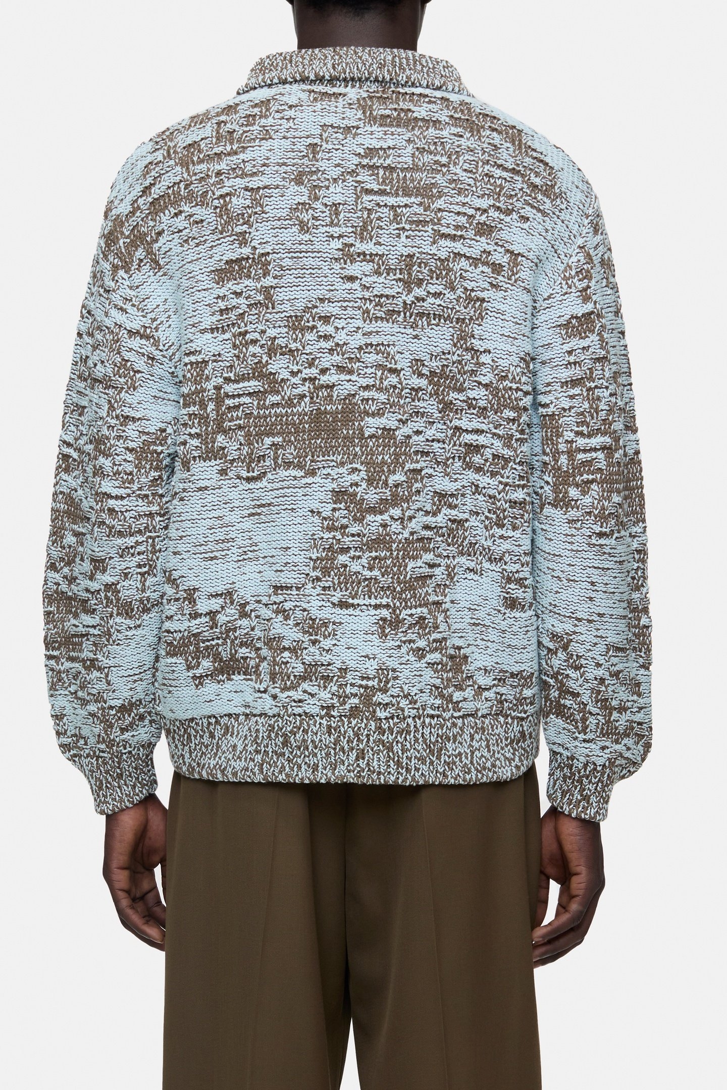 JACQUARD CARDIGAN KNITS TEAK WOOD 6