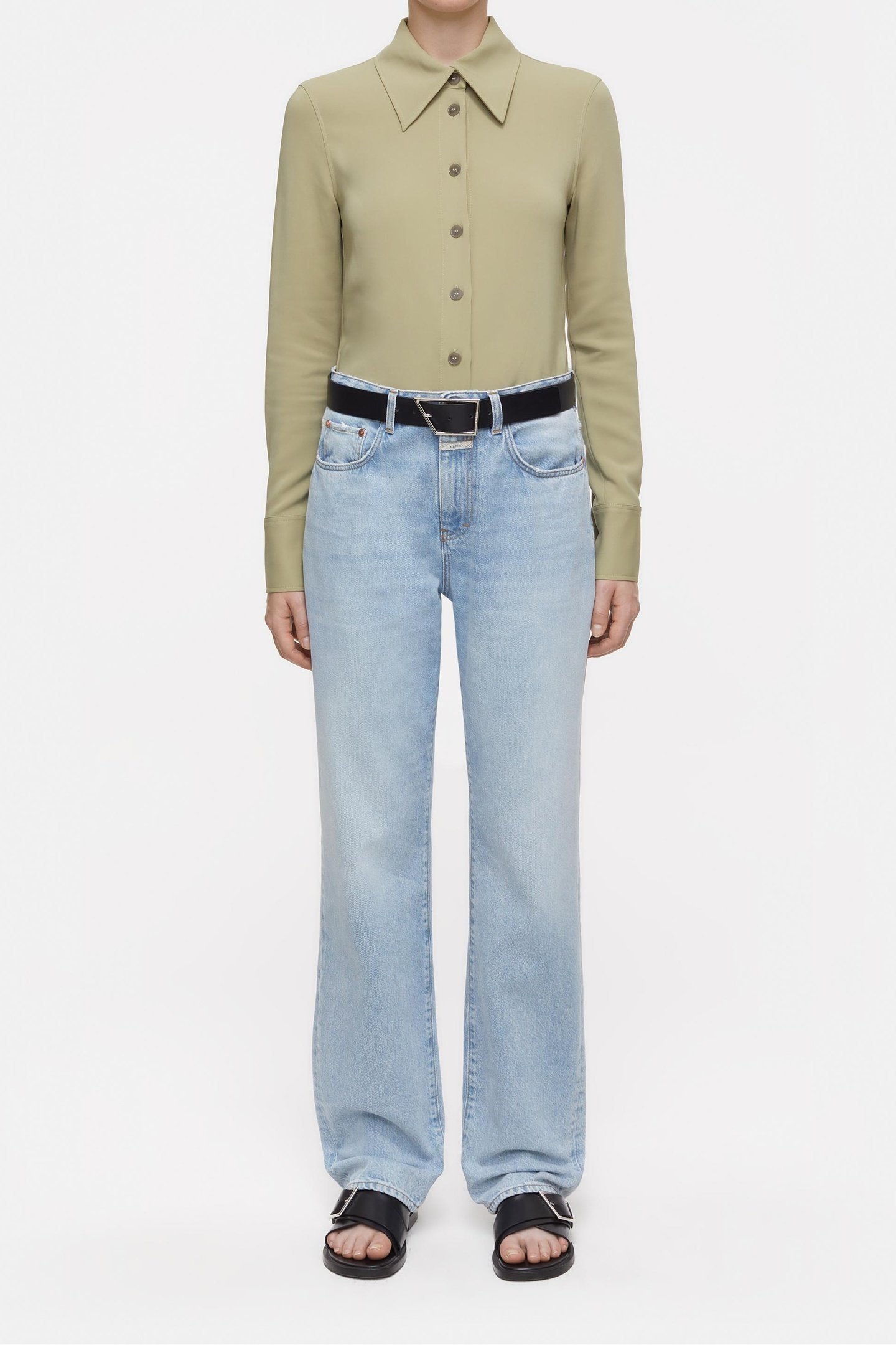 SLIM BLOUSE SAGE TEA 1