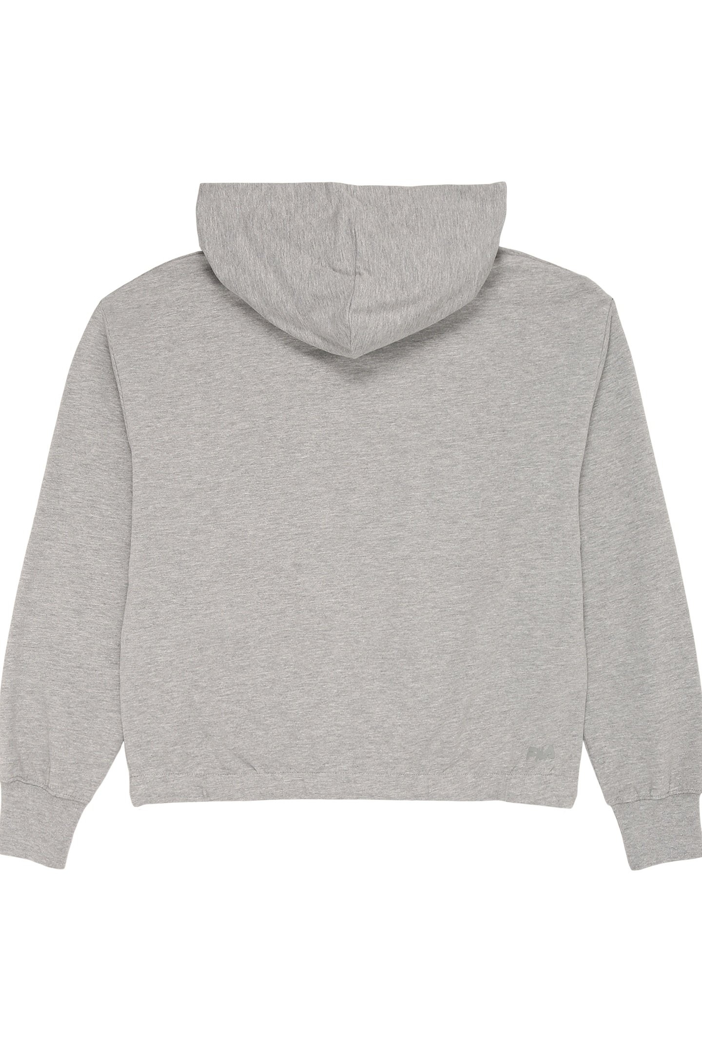 ZILONA CROPPED LOOSE HOODIE MEDIUM GREY MELANGE 2