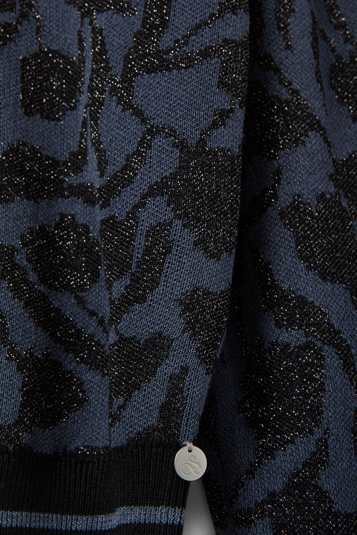 JACQUARD PULLOVER SEABORNE/ BLACK NIGHT LUREX 8