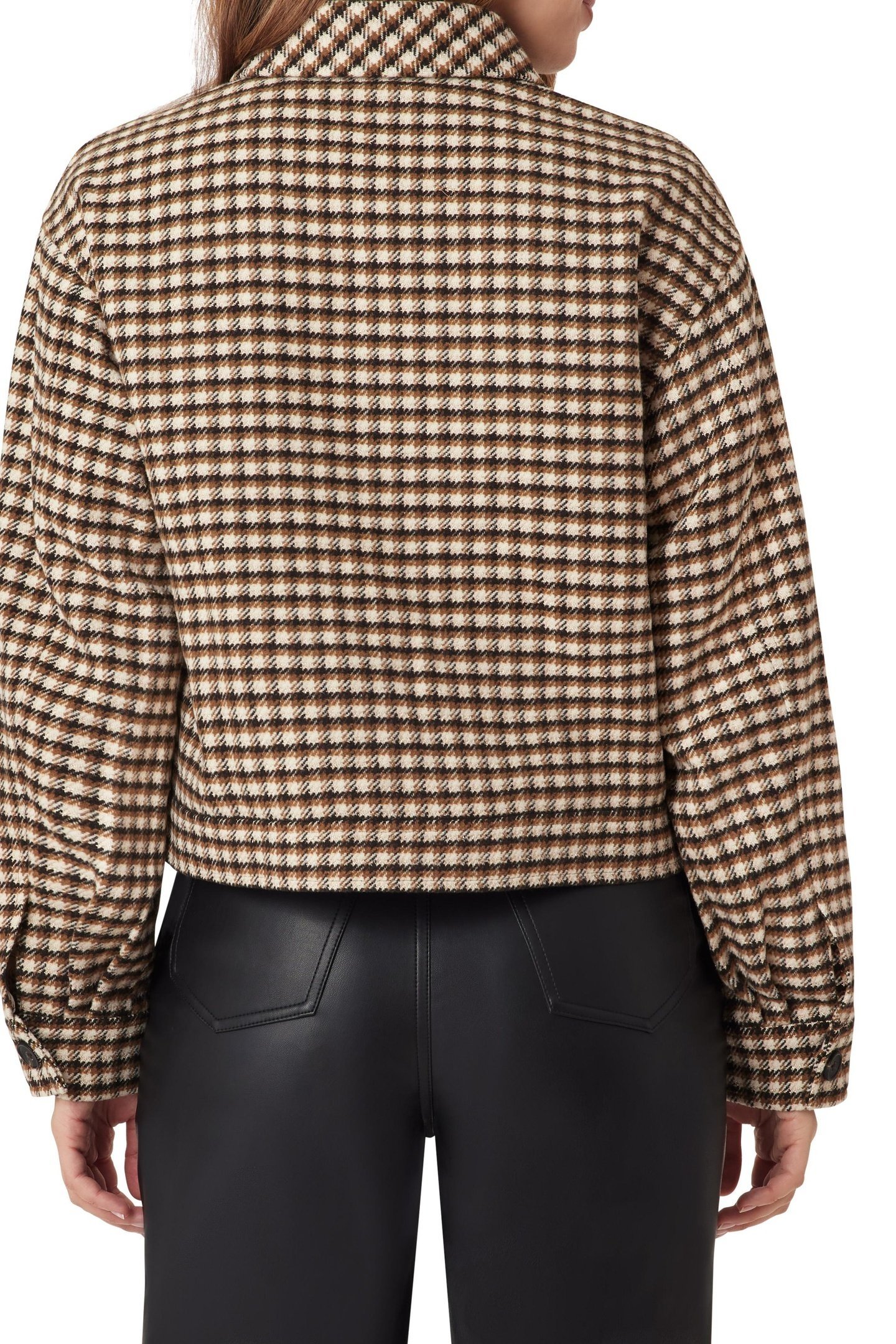 BOXY JACKET BROWN AND BEIGE TWEED WITH PRINTED LINING 3