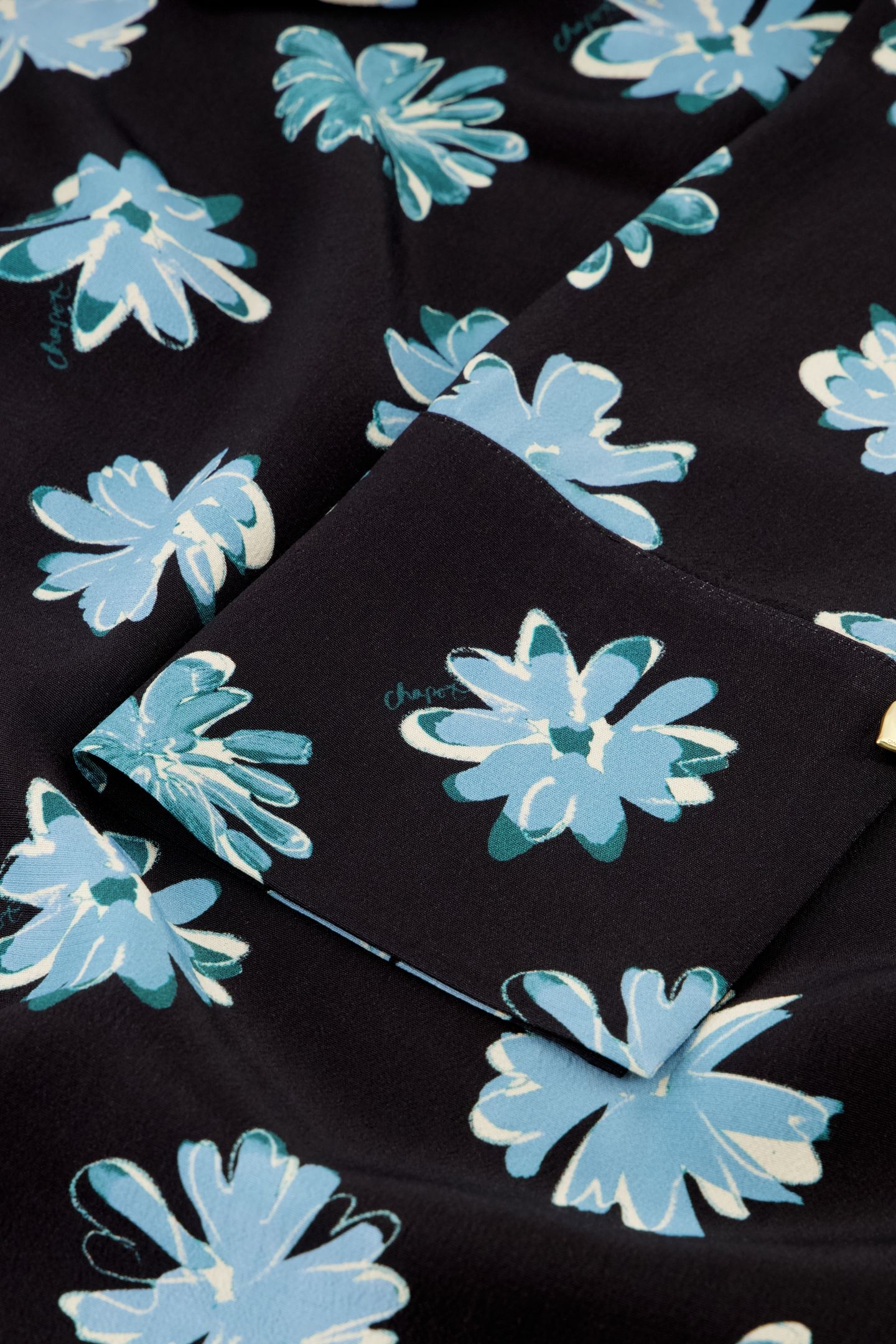 SELENA DRESS BLACK/VENUS BLUE 2