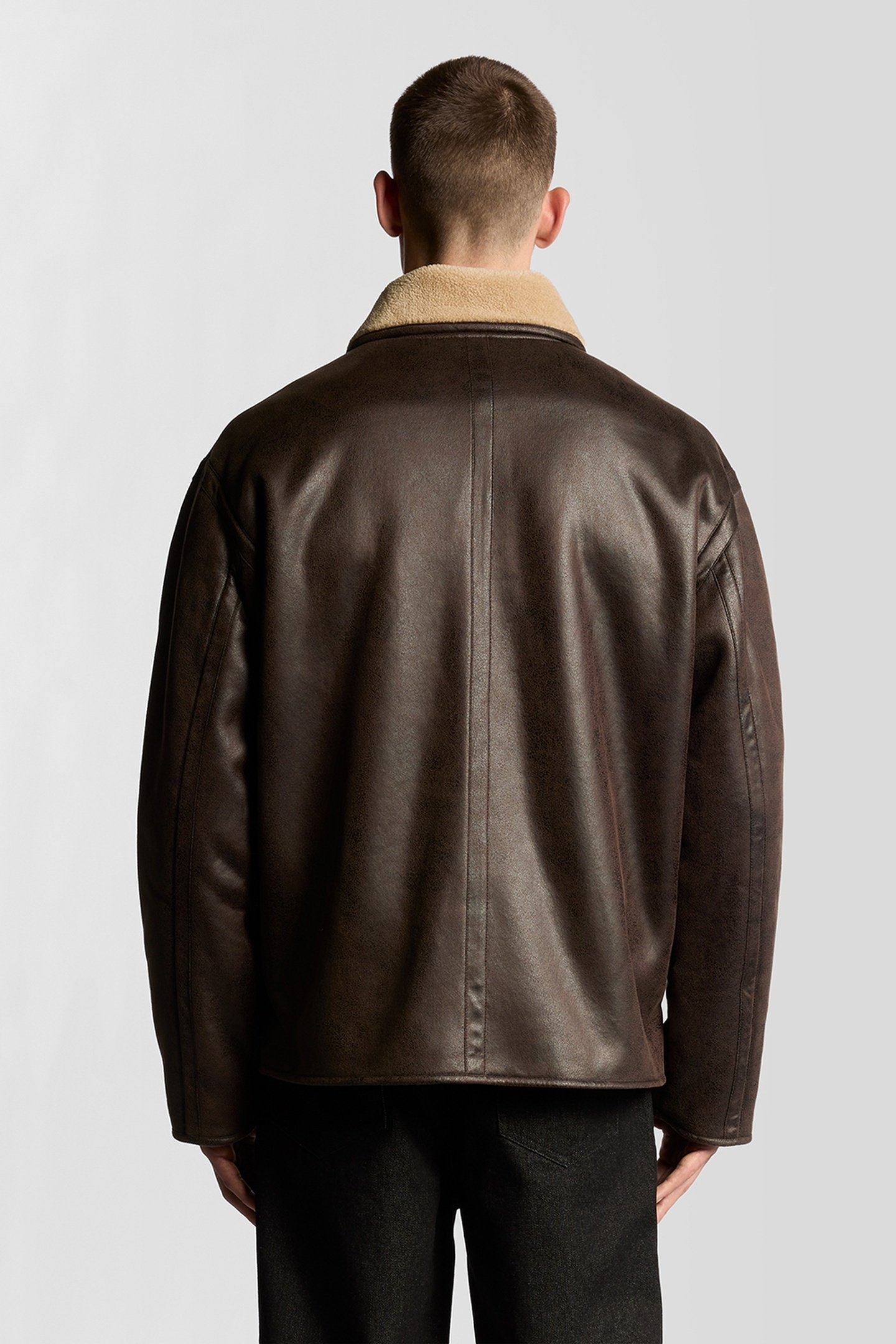 SHEARLING JACKET WHISKEY BROWN 3