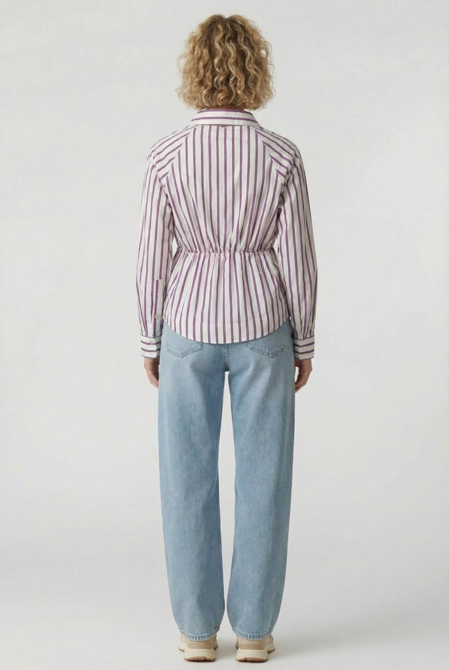 BLOUSE STRIPED POPLIN CREAM 2