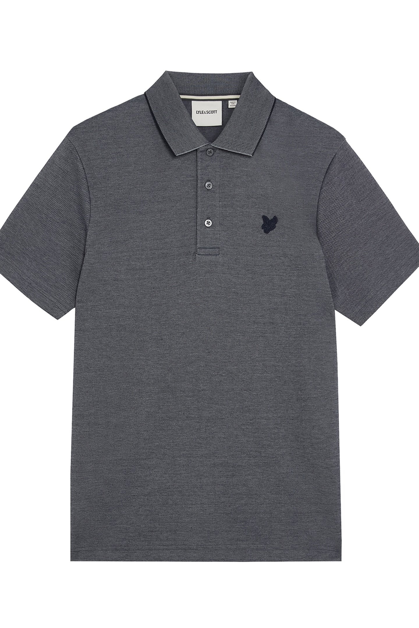PIQUE INTERLOCK POLO SHIRT CHAMBRAY BLUE 3