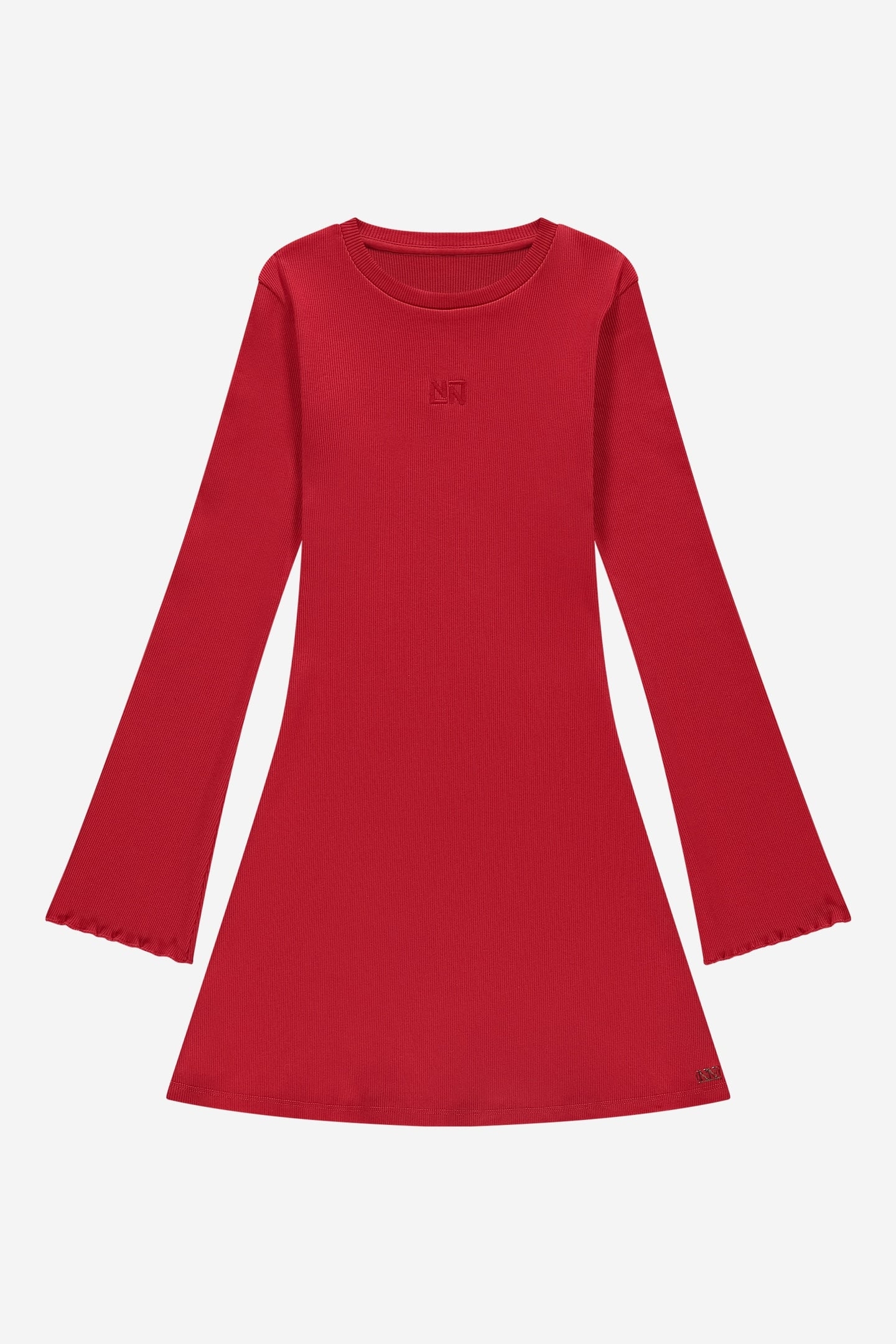 SYLVIA RIB DRESS SCARLET 2