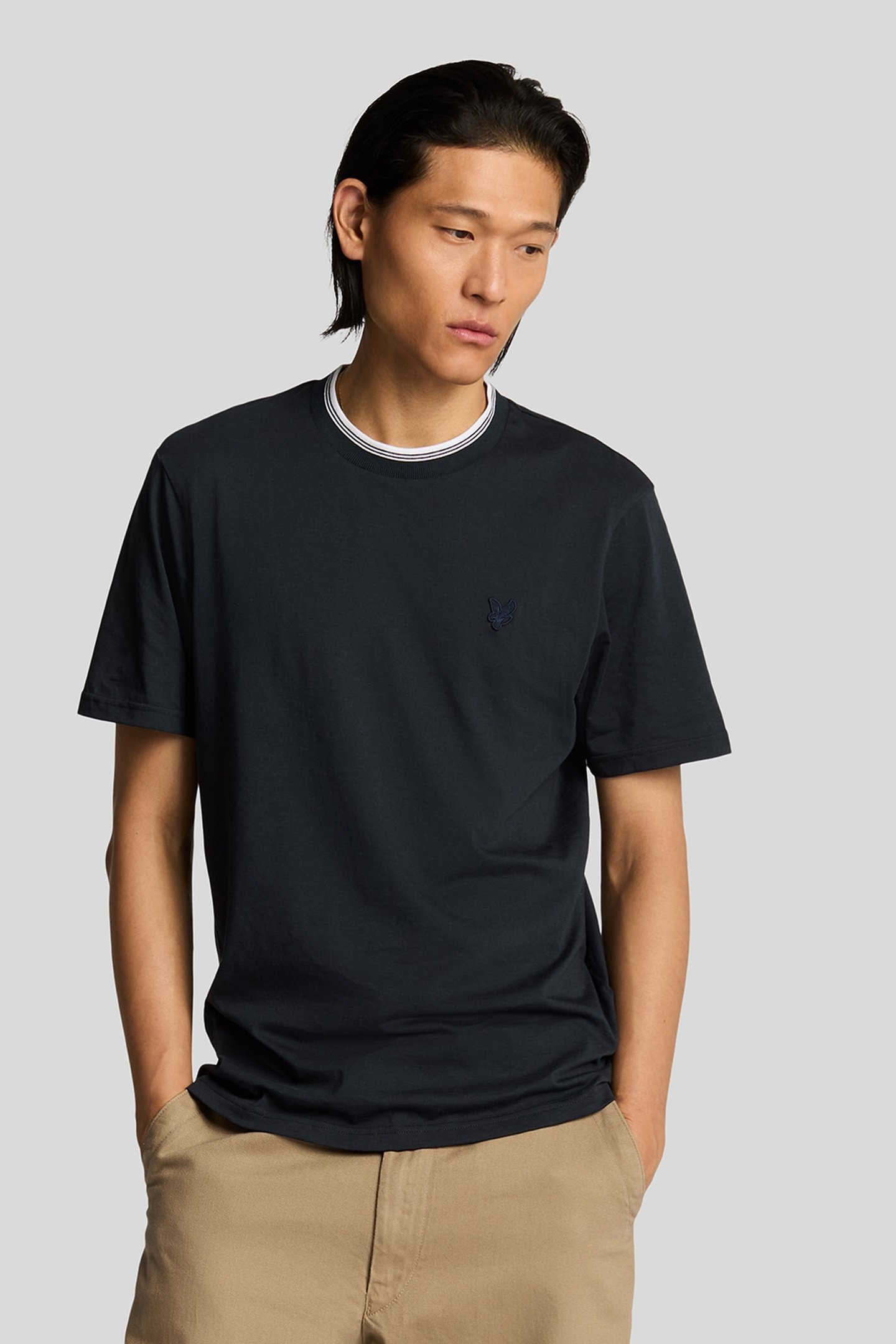 TIPPED SUPERFINE T-SHIRT DARK NAVY 2