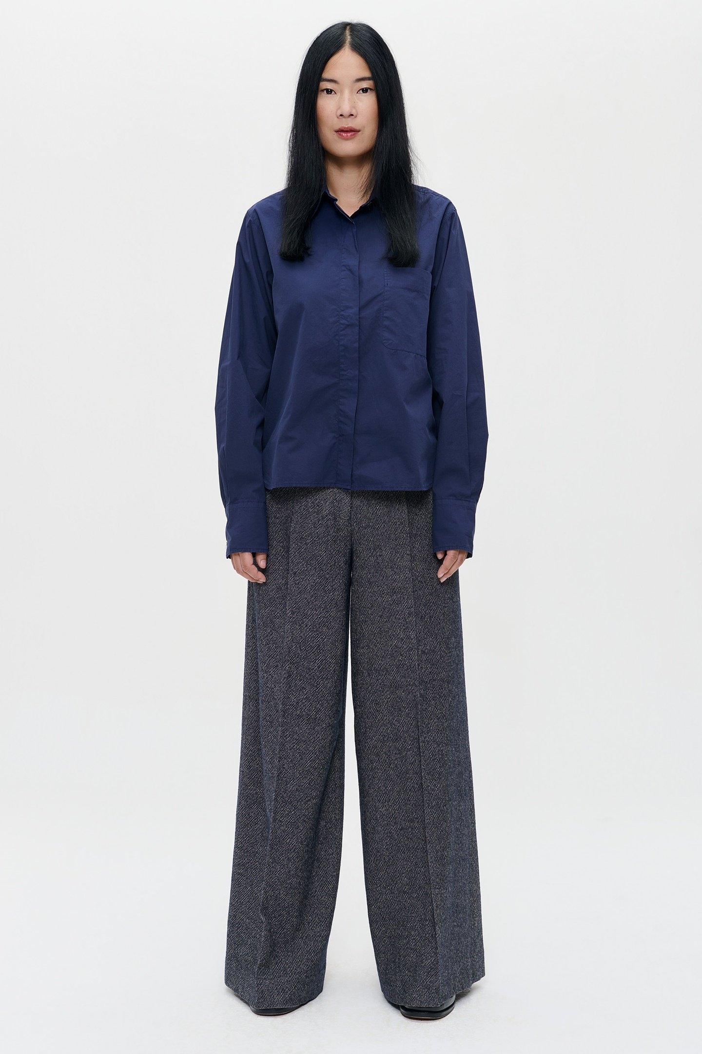 POPLIN BOXY SHIRT MIDNIGHT BLUE 3