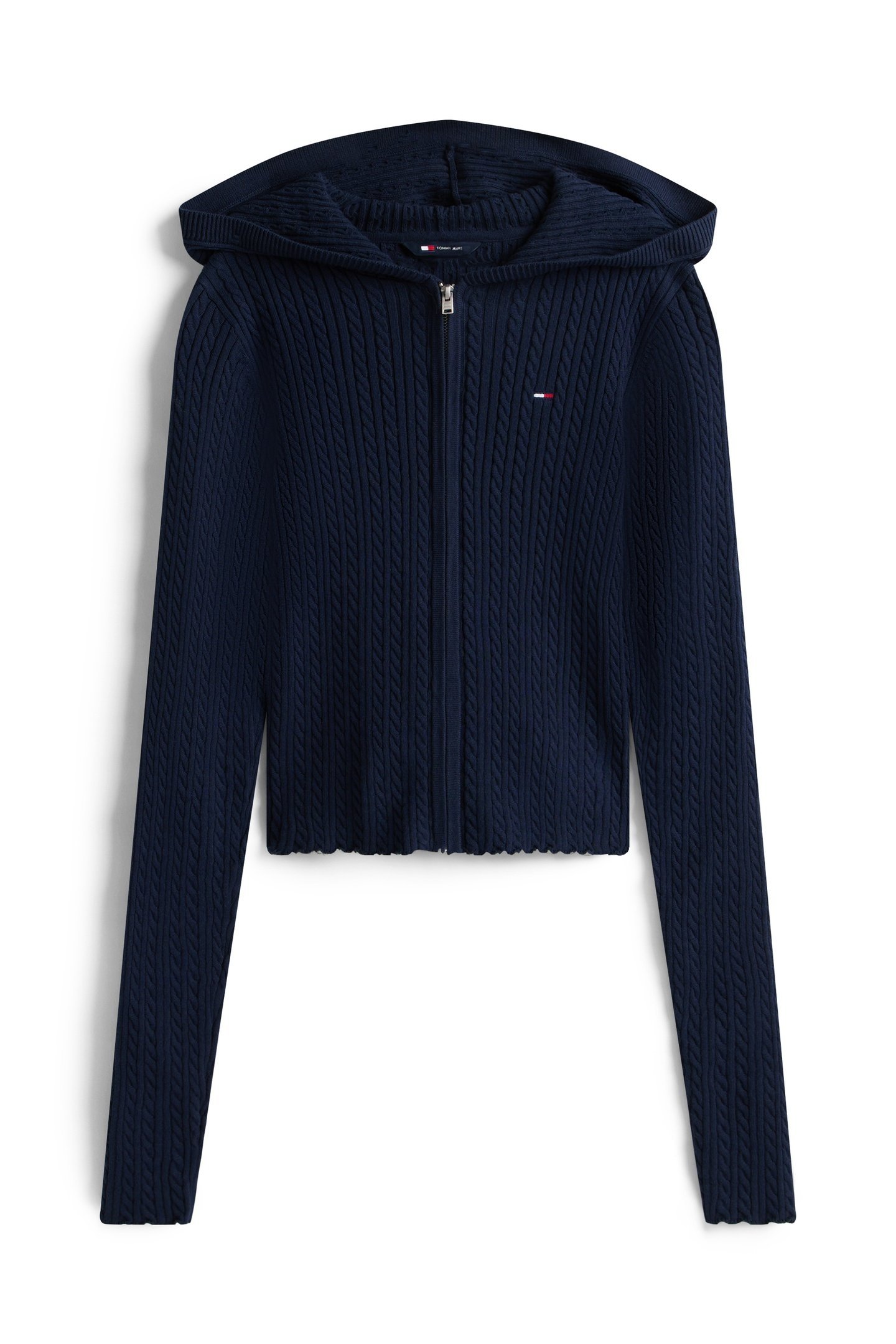 ESSENTIAL ZIPPER THROUGH HOODIE DARK NIGHT NAVY 4