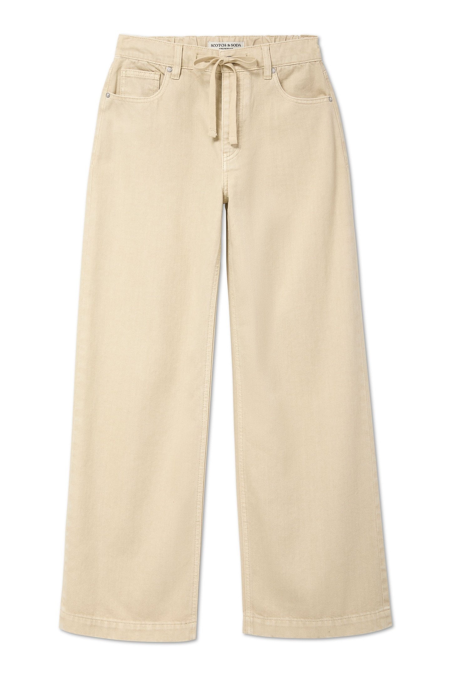 DRAWSTRING WIDE LEG OYSTER GRAY 7