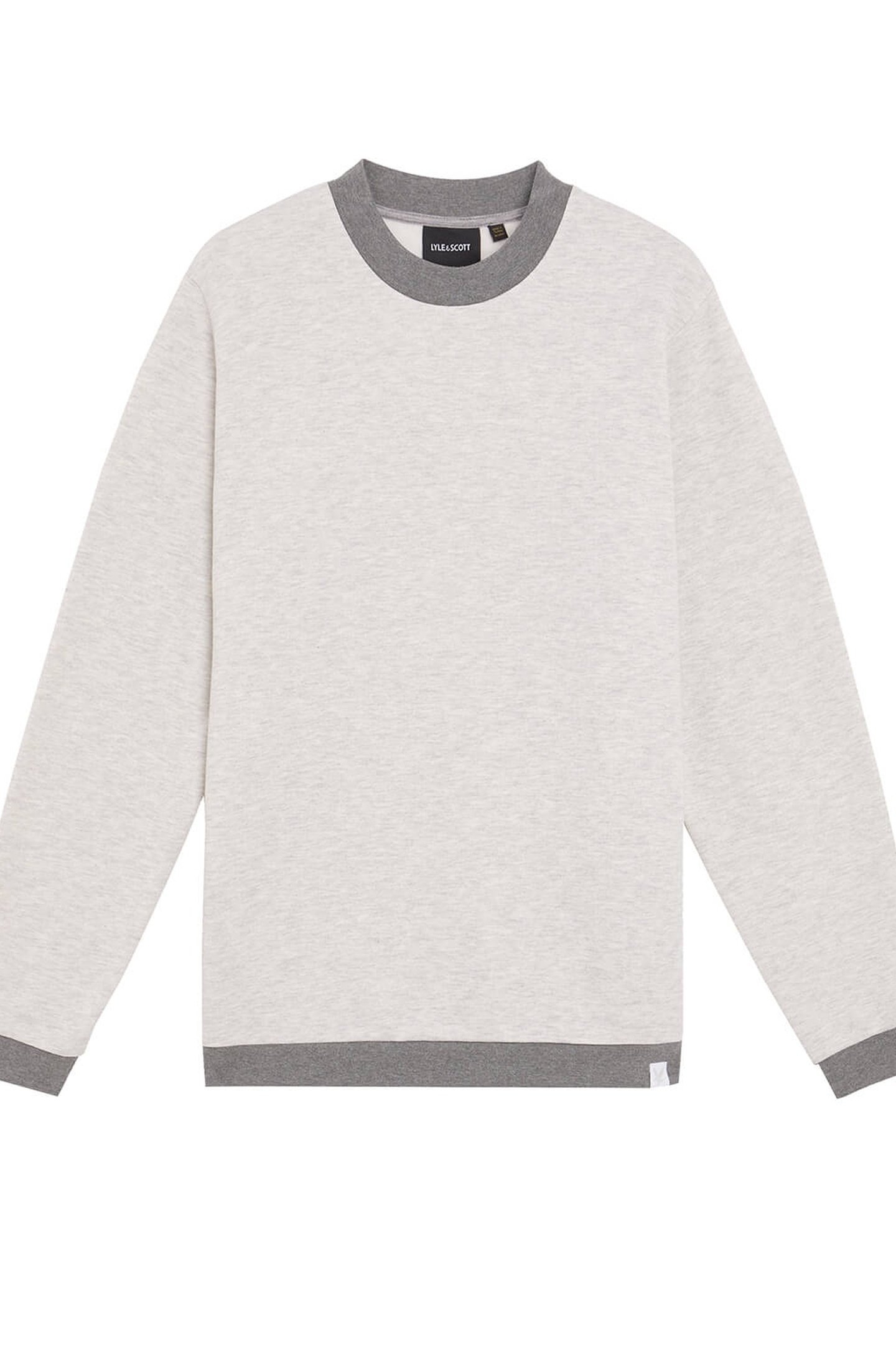 HALF RAGLAN CREW NECK SWEATSHIRT LIGHT GREY MARL 4