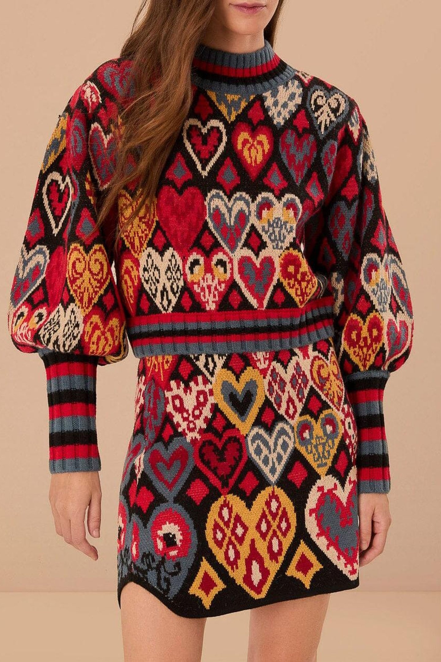 HEARTS IKAT KNIT SKIRT 2