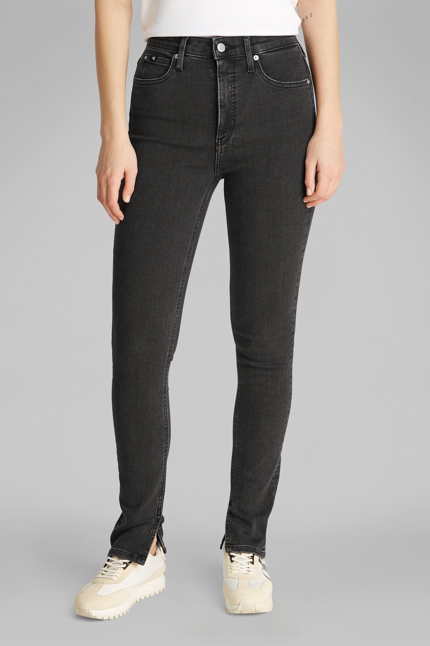 HIGH RISE SKINNY JEANS DENIM BLACK 1
