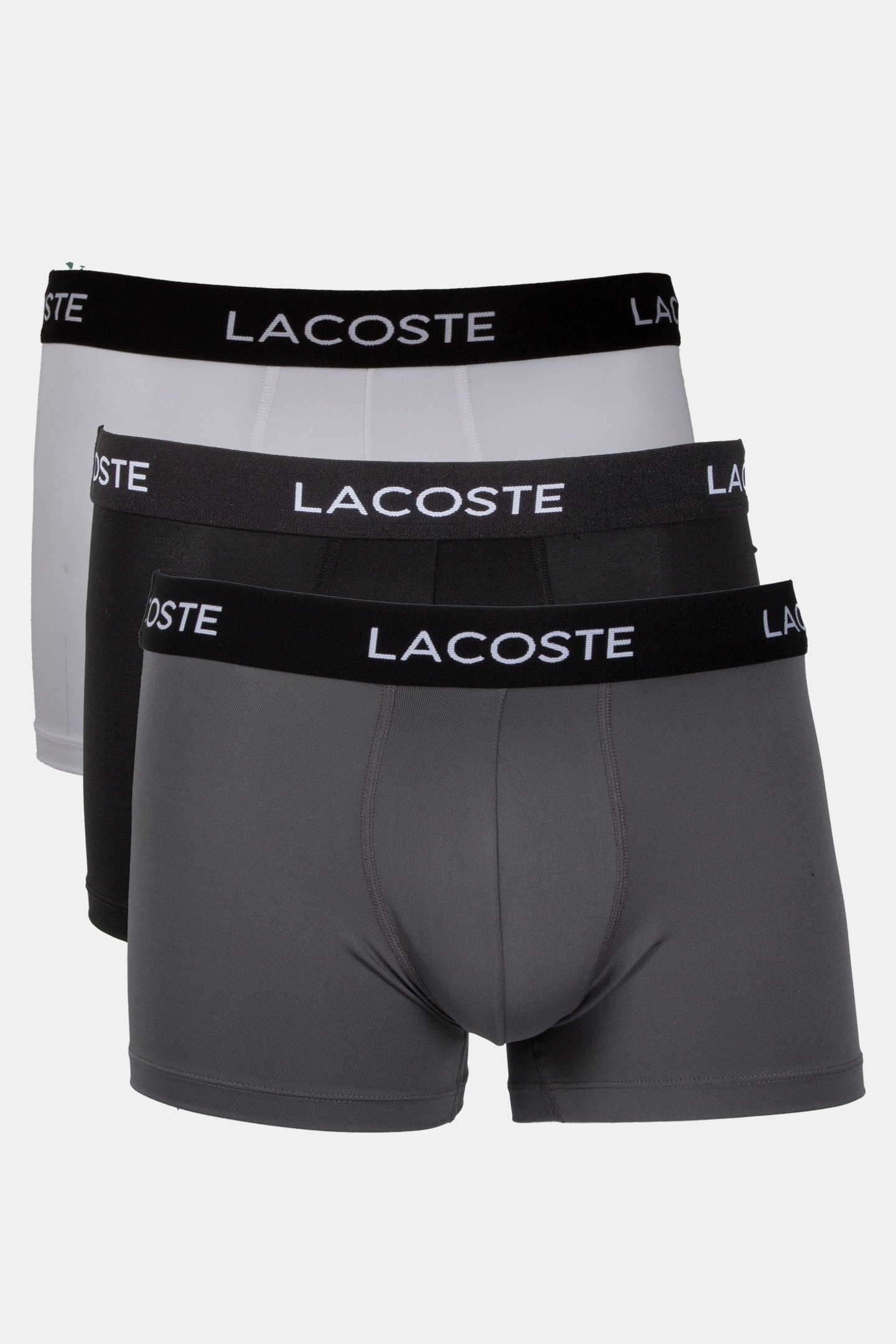 3-PACK MICROFIBER TRUNKS BLACK/LEAD GREY-WHITE 2