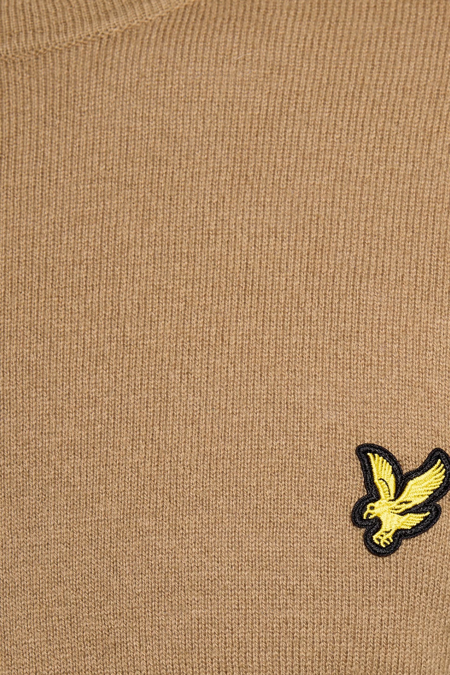 COTTON MERINO CREW NECK JUMPER TIGERS EYE 4