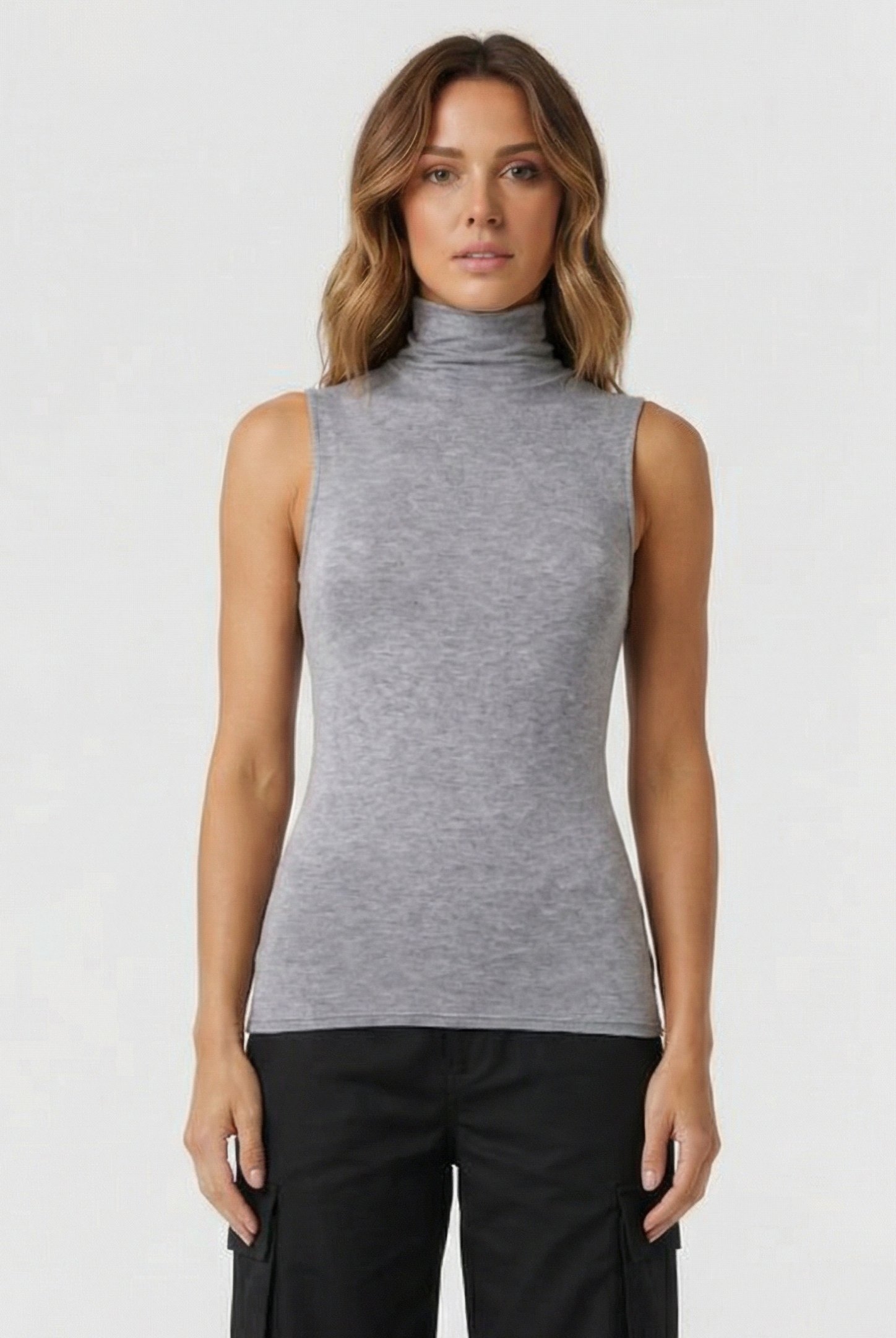 RIPPLE TOP GREY MELANGE 1