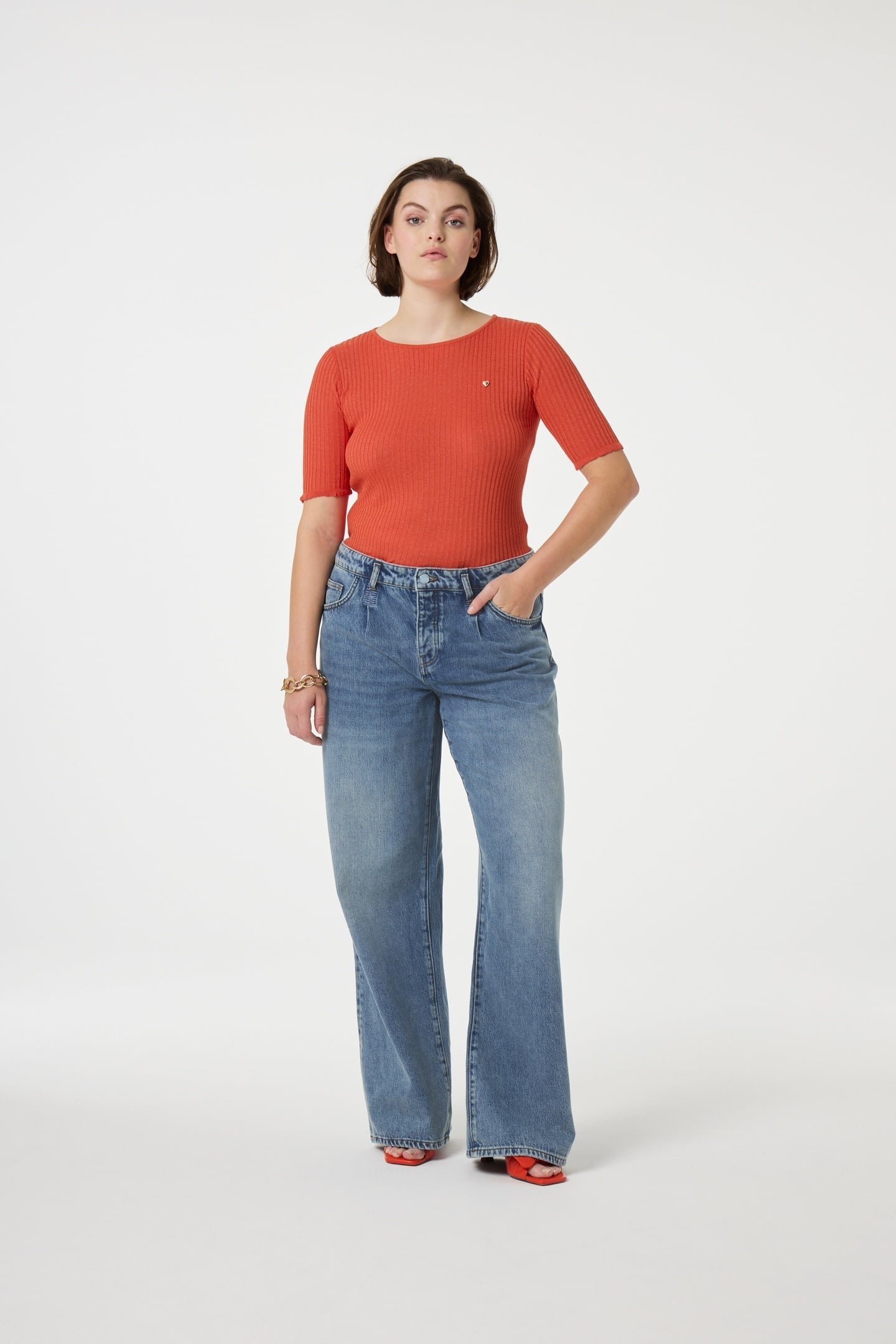 GEMMA SHORT SLEEVE TANGERINE 1