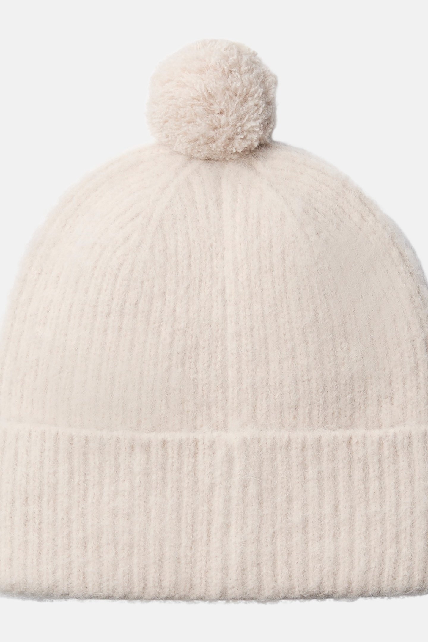 EMBLEM BRUSHED POMPO HAT CHATEAU GRAY 3