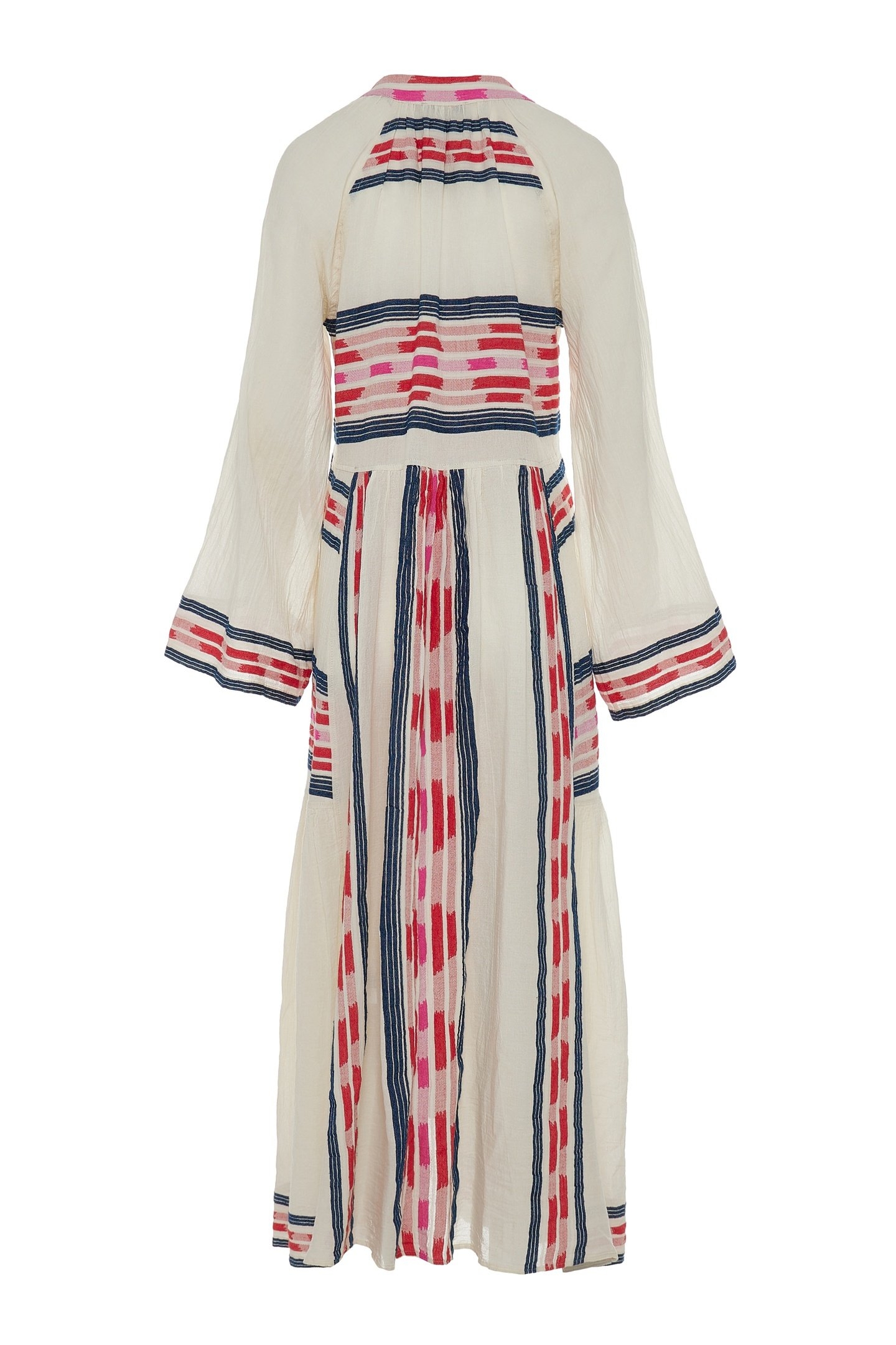 POWER LONG DRESS JACQUARD NAVY RED 2