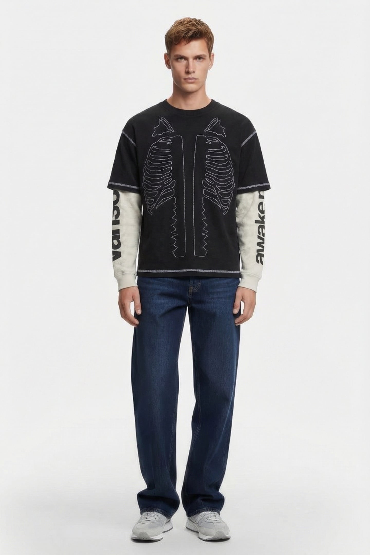 AWAKE NY – VANSON BONES WAFFLE T-SHIRT 1