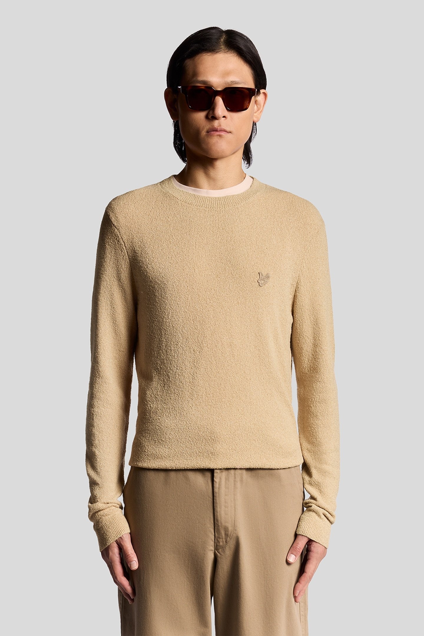 TEXTURED TRAVEL KNITTED JUMPER CHAI 1