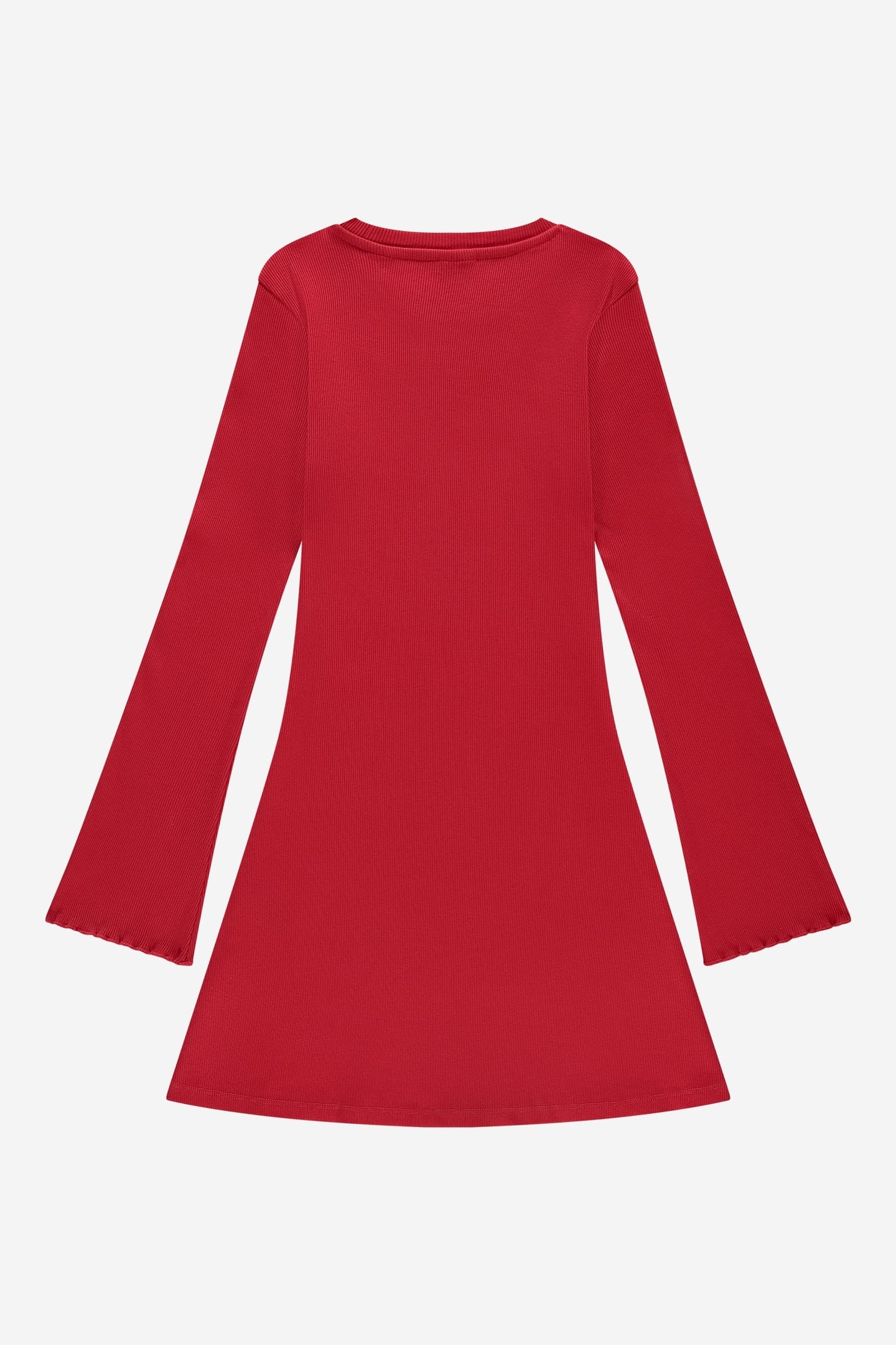 SYLVIA RIB DRESS SCARLET 3