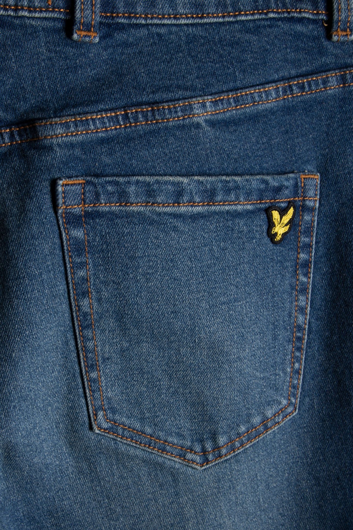 SLIM FIT DENIM STONE WASH BLUE 6