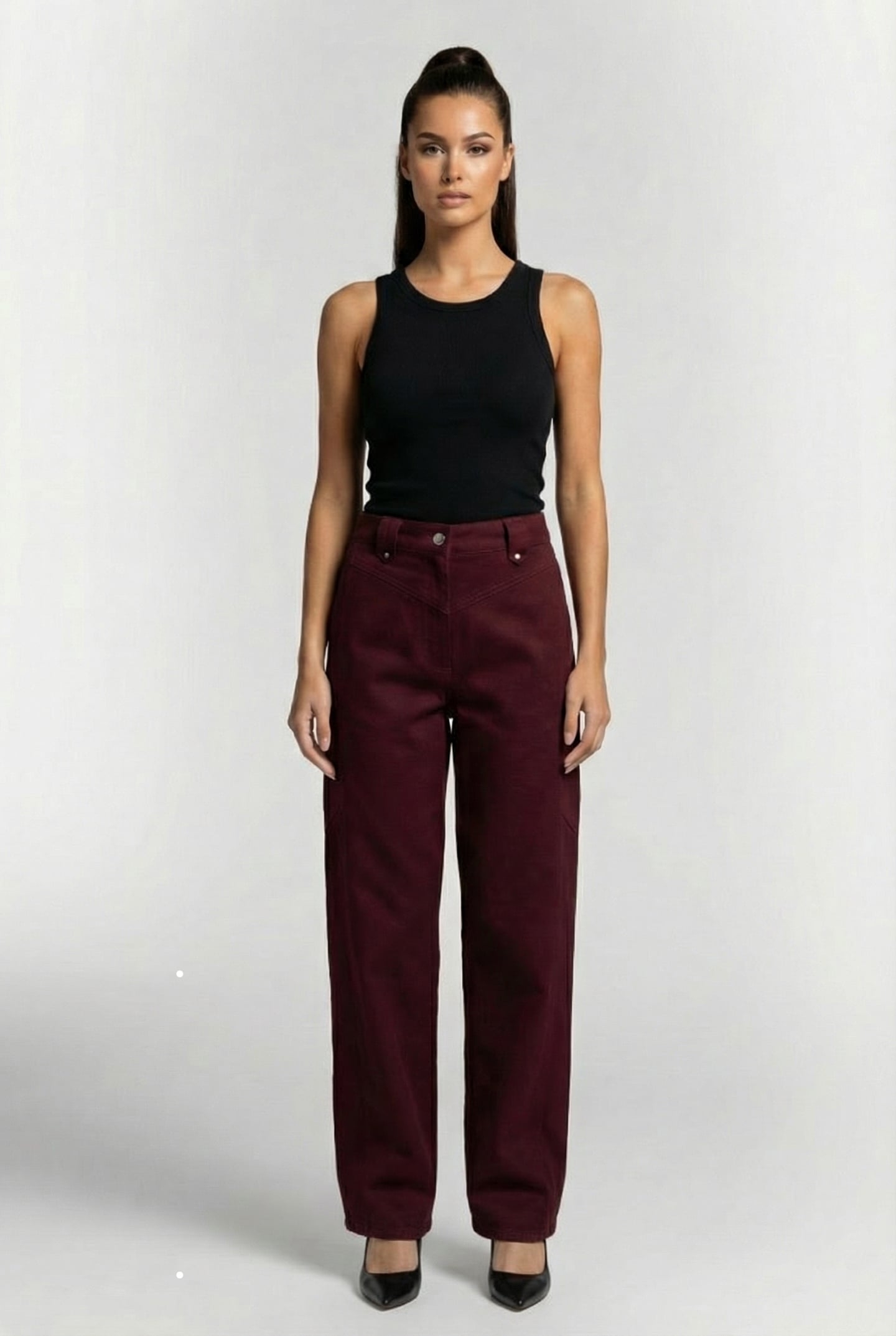 FULONA TROUSER BERRY/BORDEAUX 1