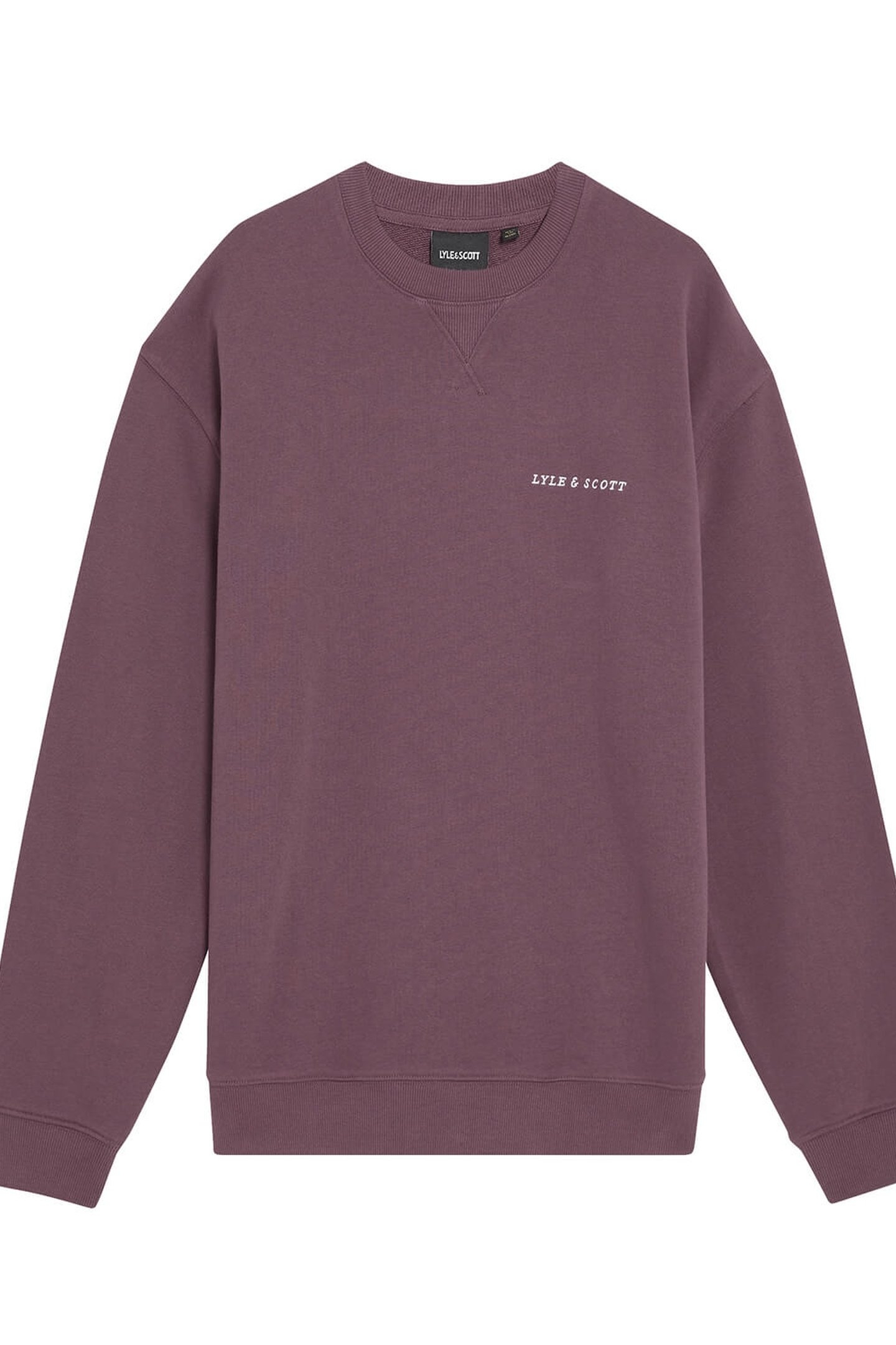 SCRIPT BRUSHBACK CREW NECK SWEATSHIRT DUSKY MAROON 4