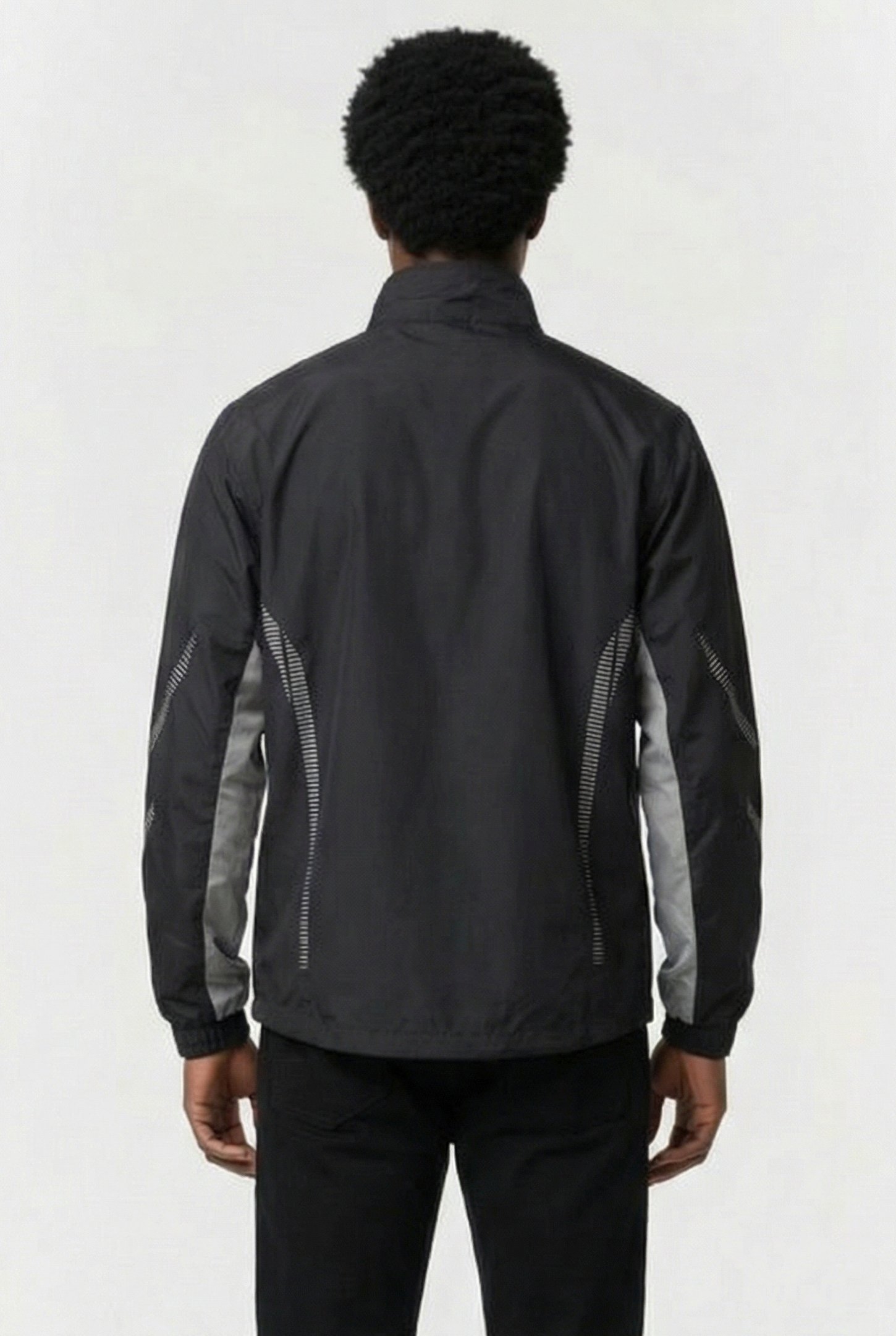UNISEX TL WARM UP JACKET BLACK GREY 3