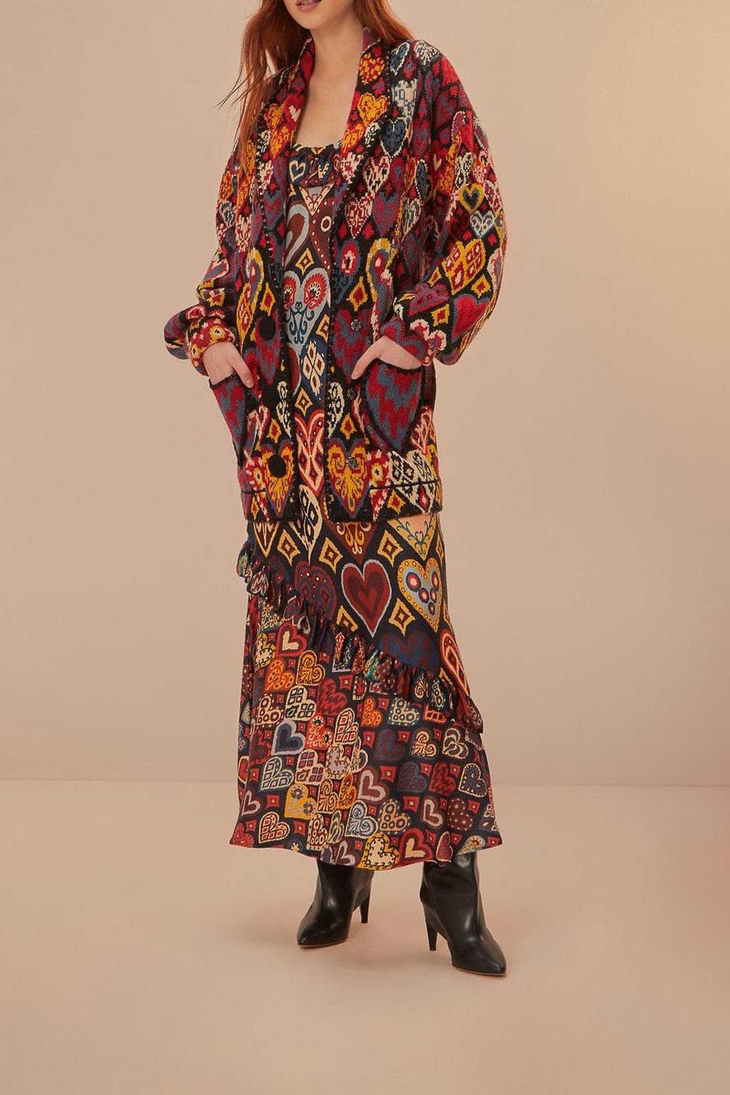 HEARTS IKAT KNIT BLAZER 2