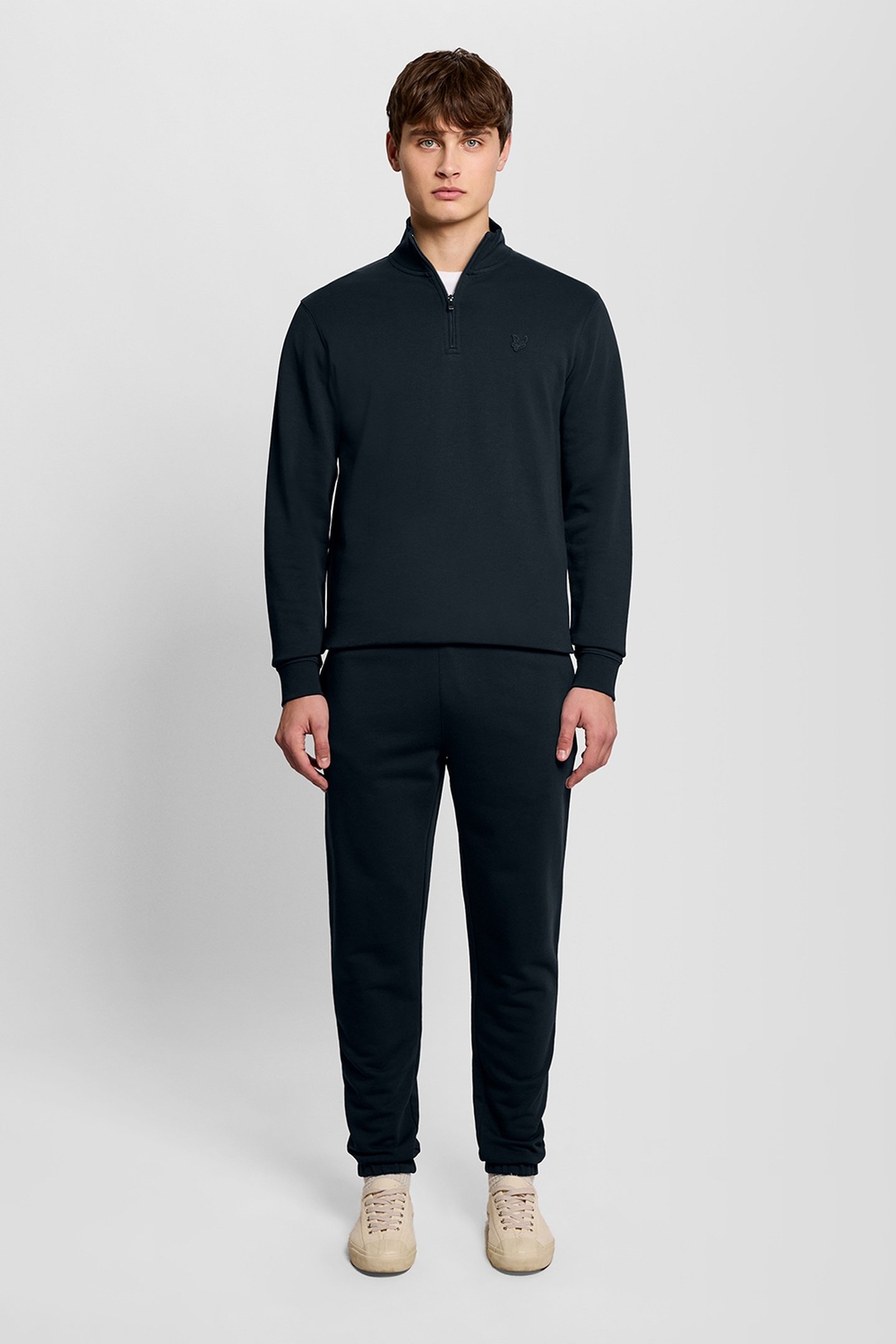 SUPERFINE QUARTER ZIP SWEATSHIRT DARK NAVY 2