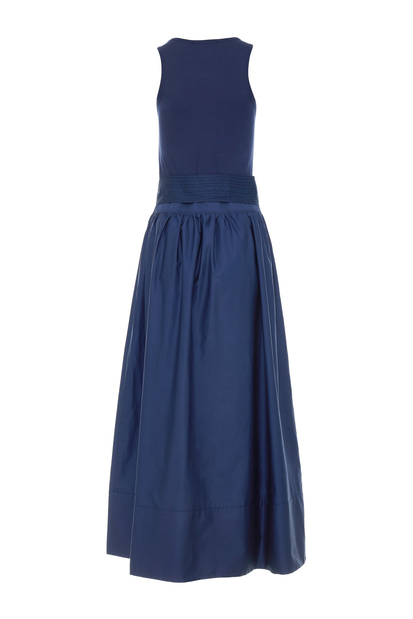 LIVELY LONG DRESS POPLIN WITH BELT NAVY 3