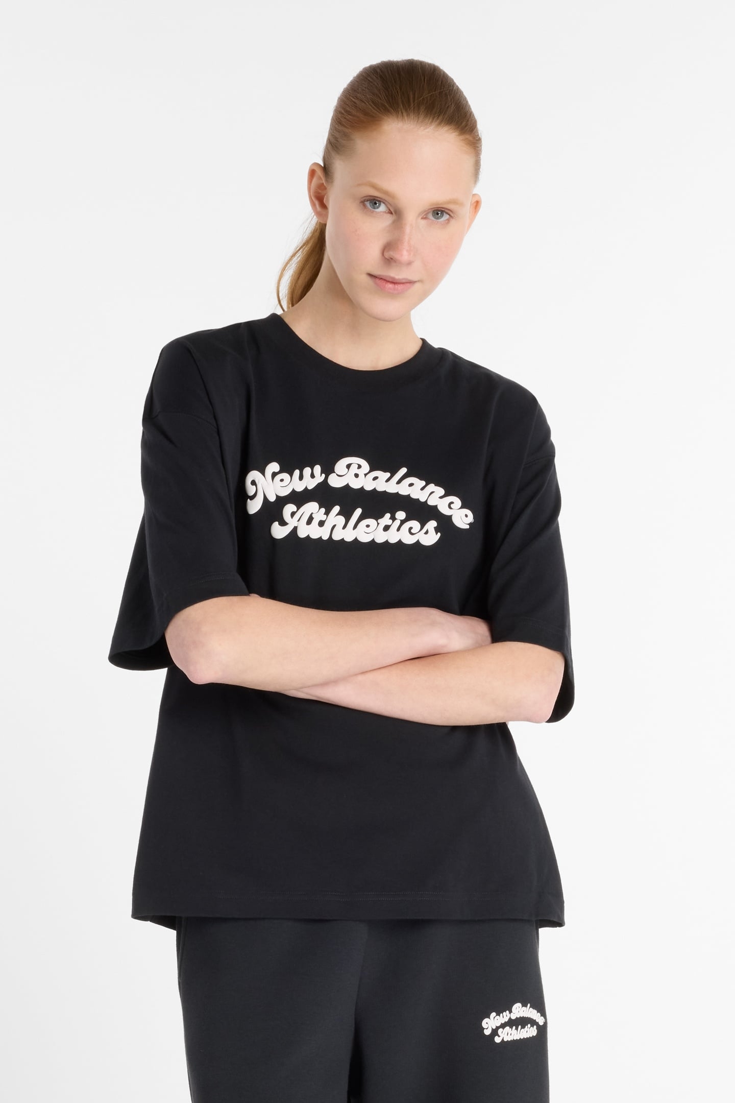 LINEAR HERITAGE OVERSIZED T-SHIRT BLACK (BK) 1