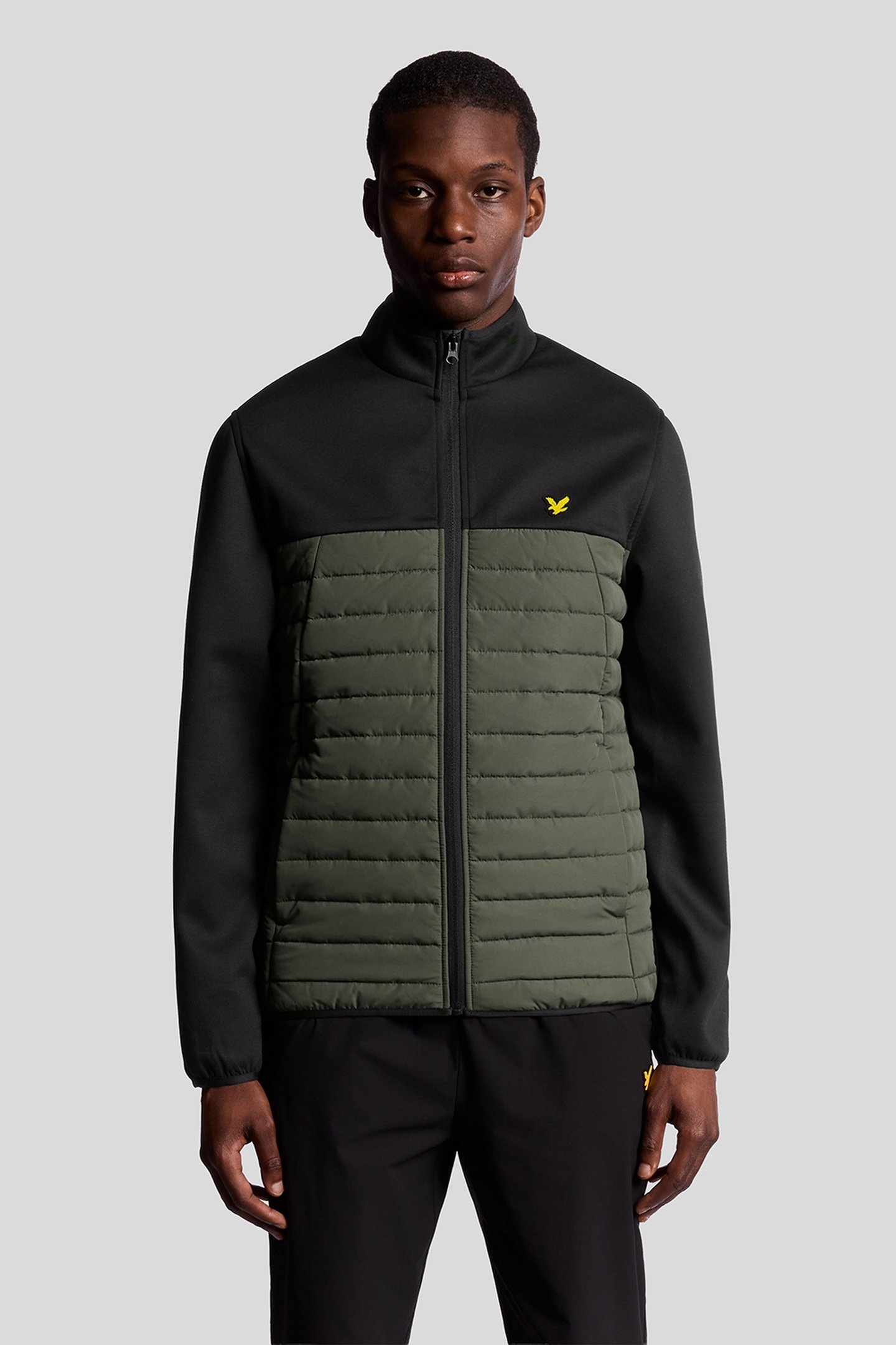 SPORTS FLEECE HYBRID JACKET JET BLACK/GRANITE 2