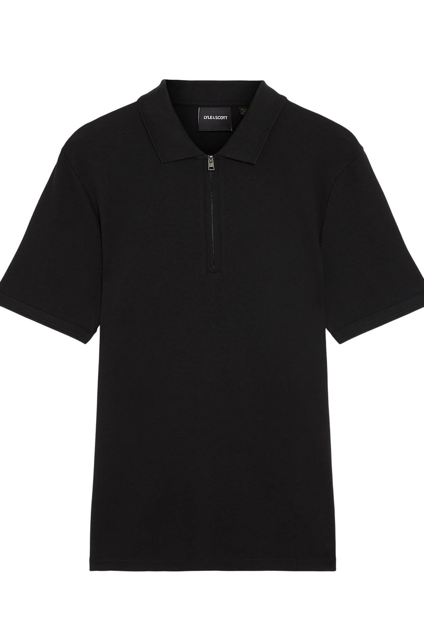 OTTOMAN HALF ZIP POLO SHIRT JET BLACK 4