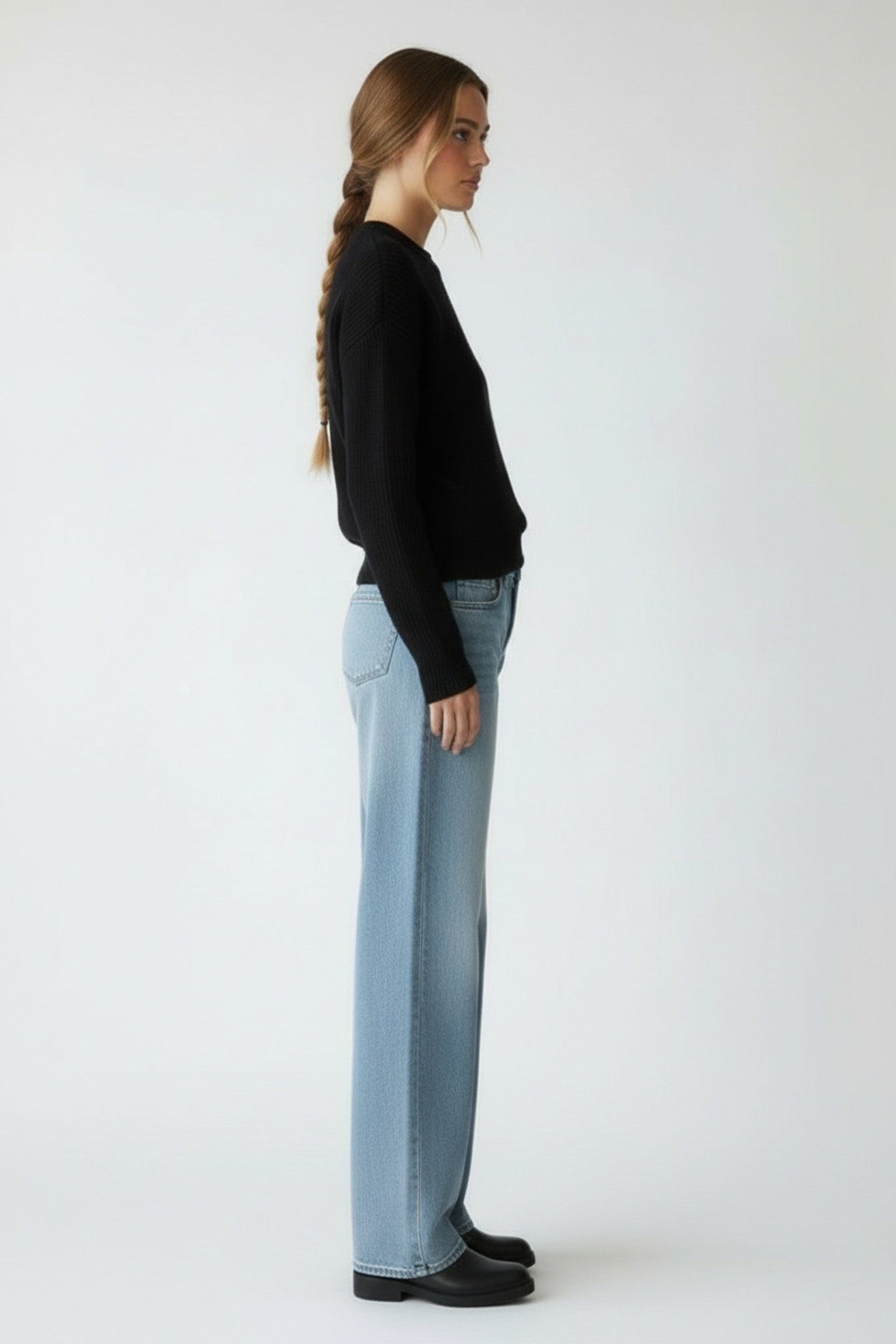 SLIM CREWNECK KNITS BLACK 3