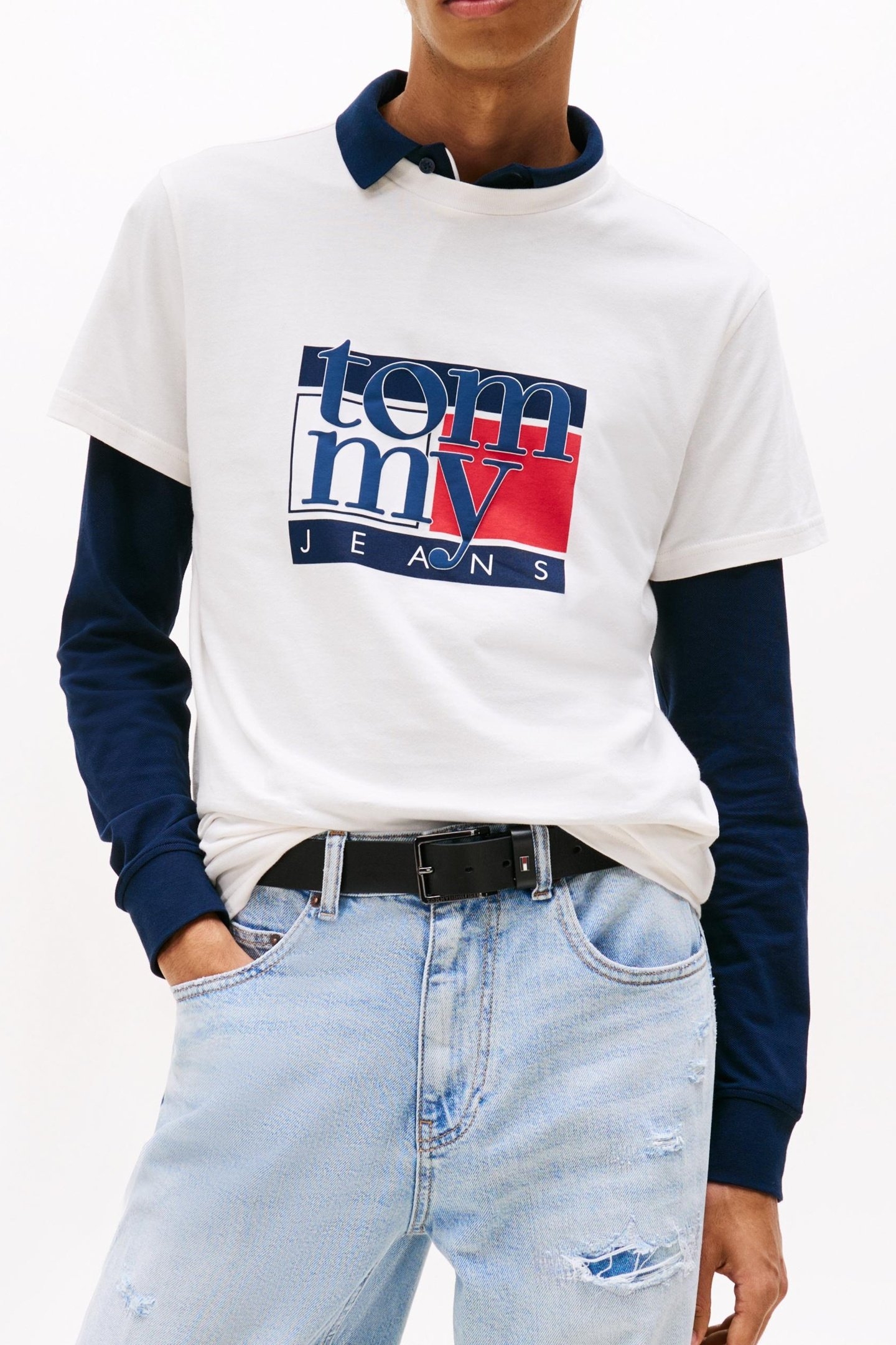 SLIM FLAG SHORTSLEEVE TEE ANCIENT WHITE 1