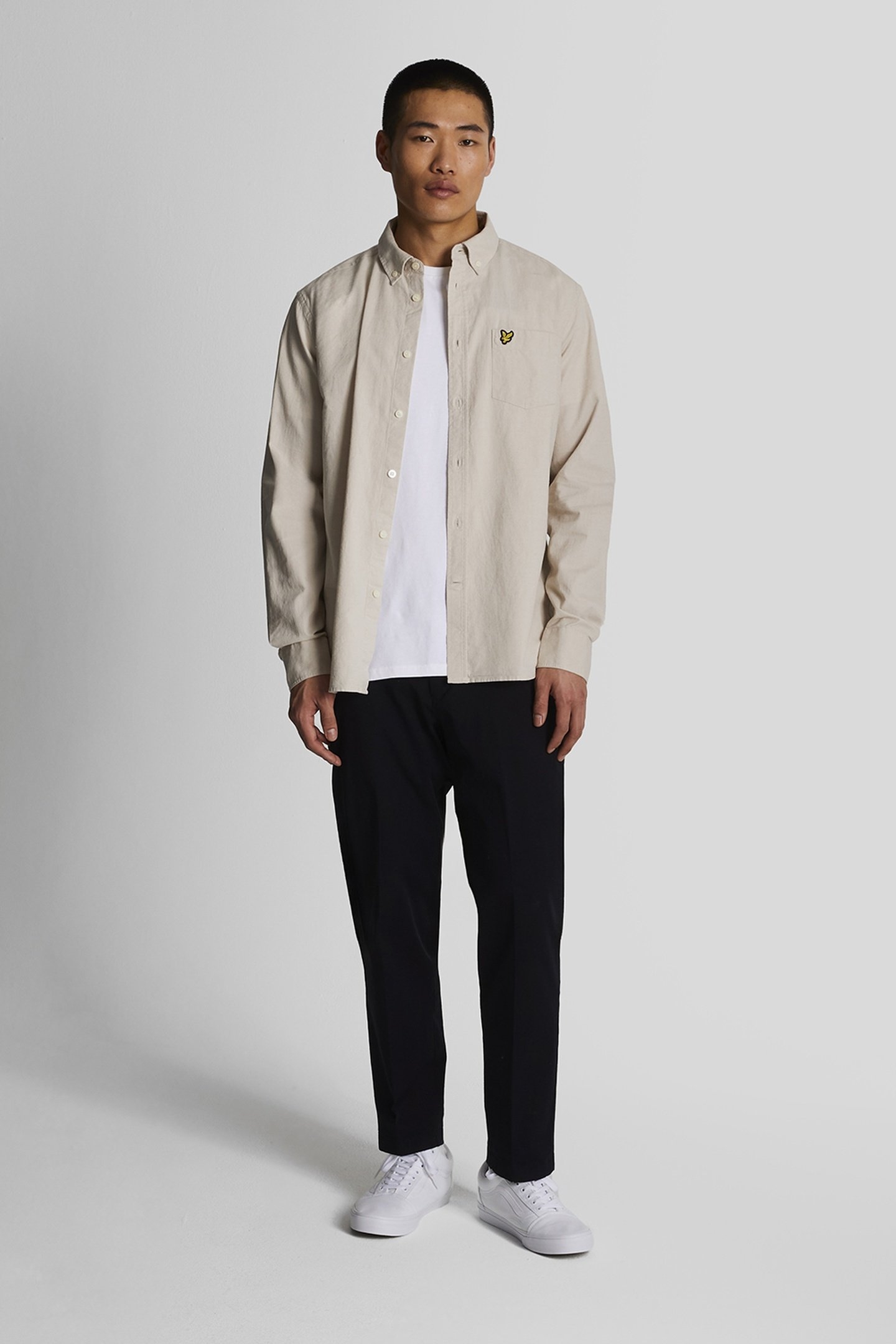 COTTON LINEN BUTTON DOWN SHIRT COVE 2