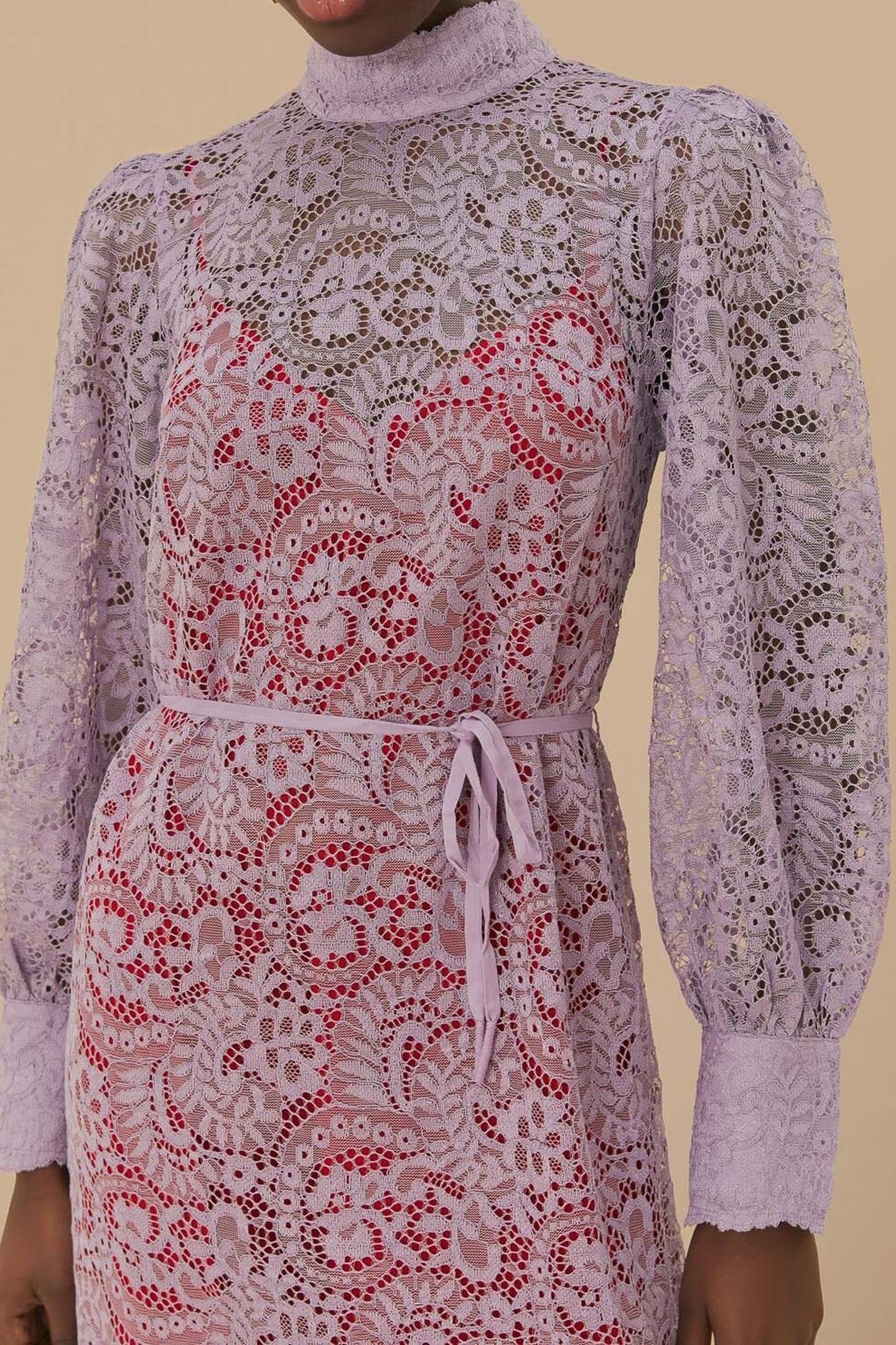 LACE LILAC MIDI DRESS 4