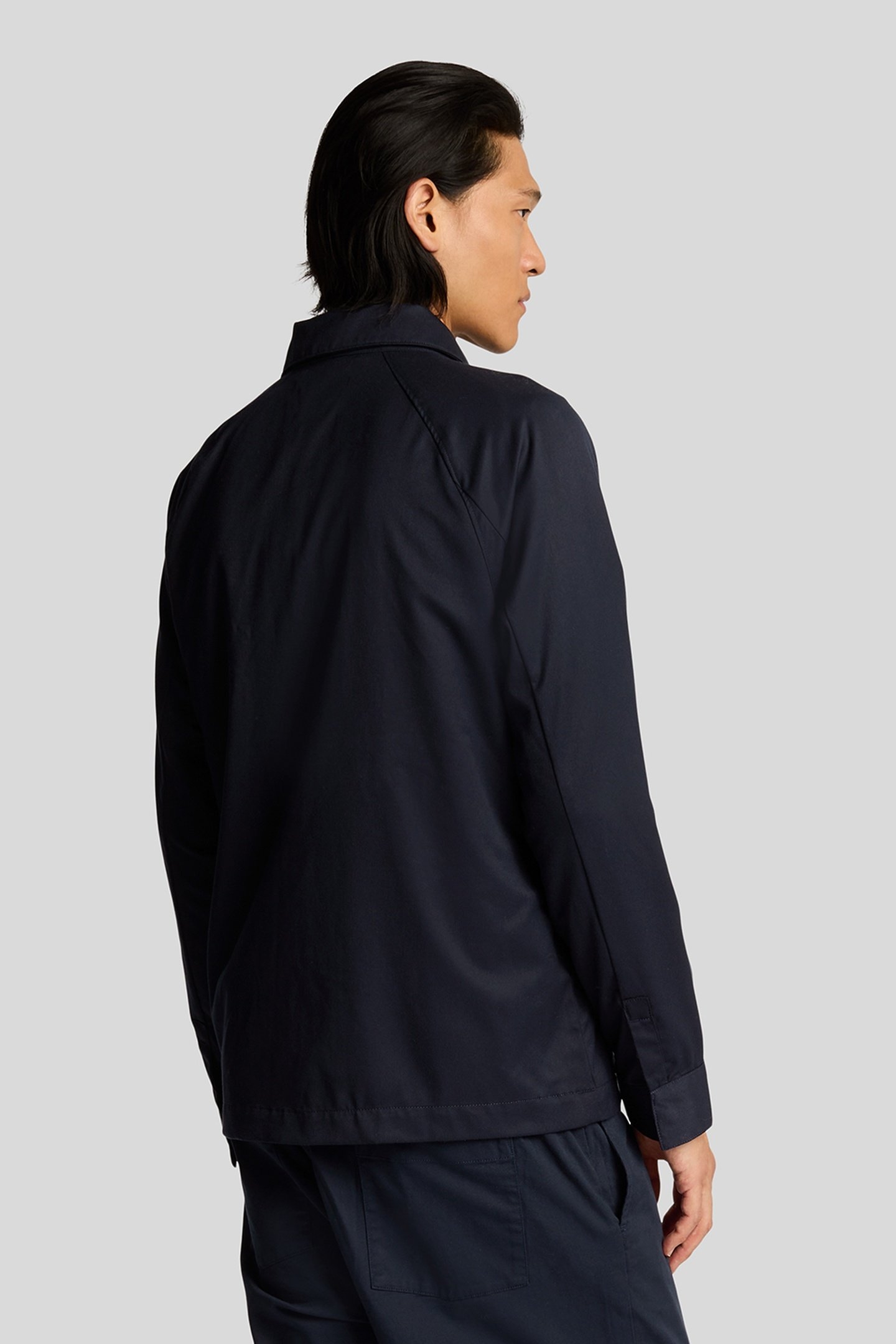 TAILORED ZIP THROUGH OVERSHIRT DARK NAVY 3