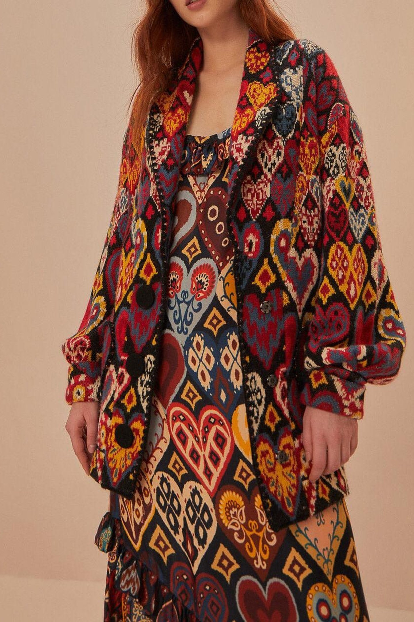 HEARTS IKAT KNIT BLAZER 1